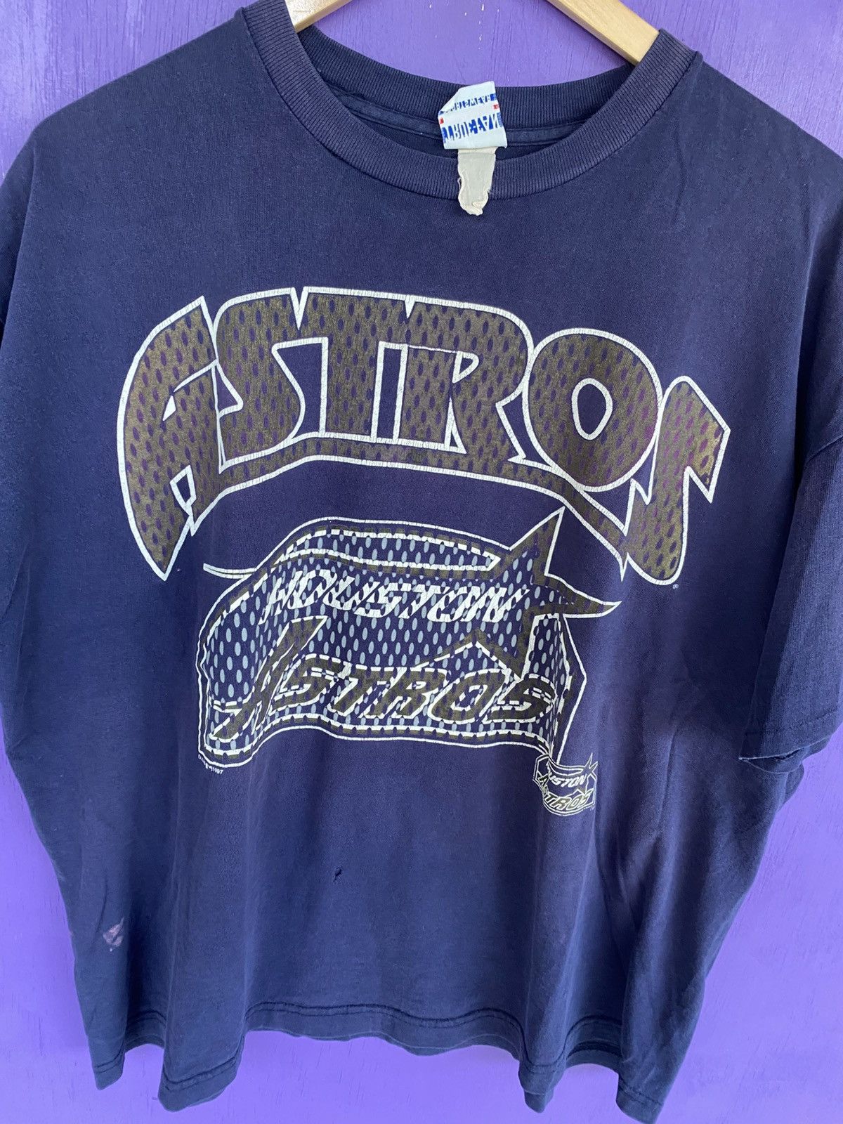 MLB Vintage 1997 Houston Astros old logo t-shirt Size US XL / EU 56 / 4 - 3 Thumbnail