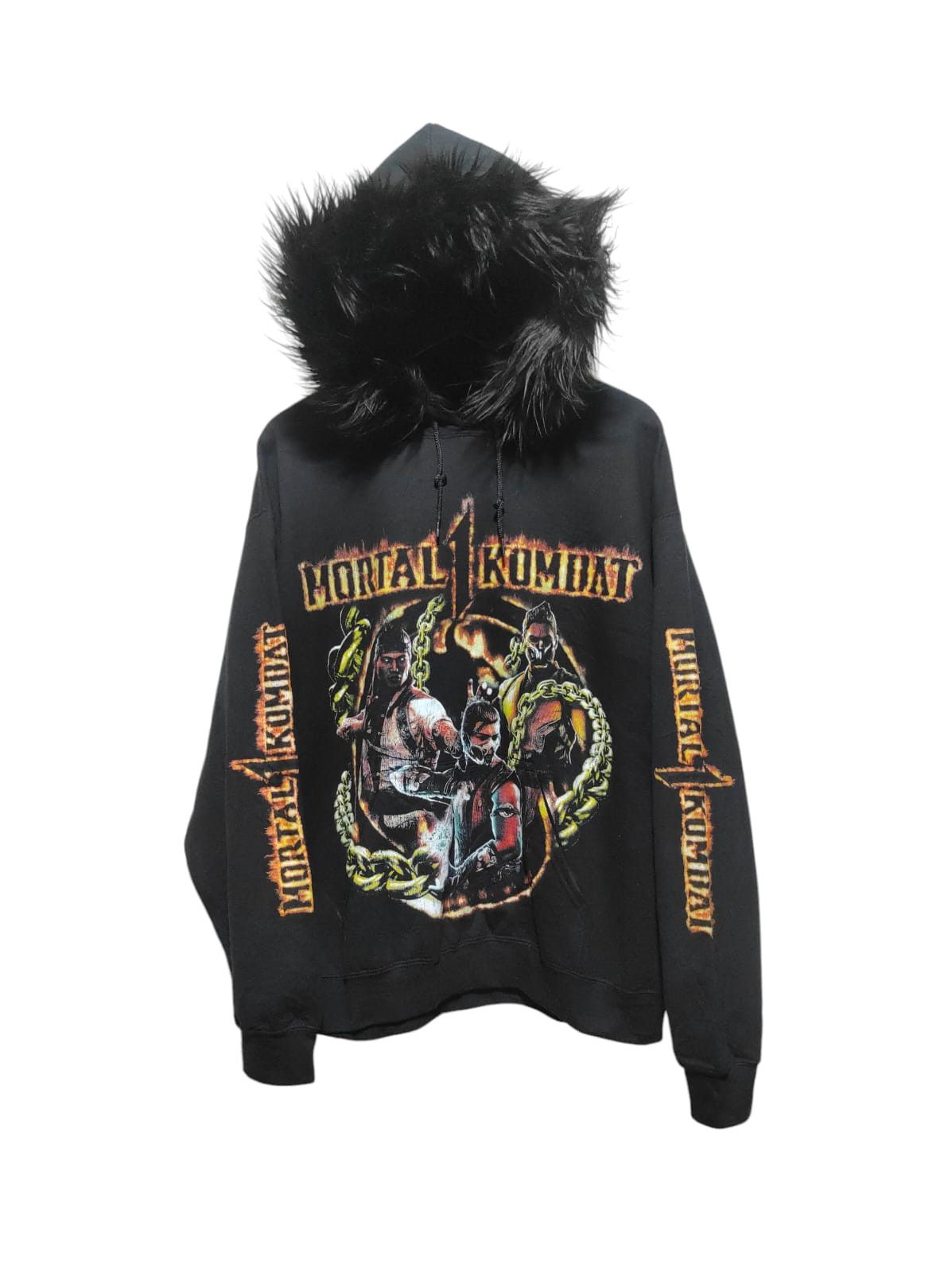 Anime Mortal Combat Goat Crew black fur hoodie lgb style Size US L / EU 52-54 / 3 - 1 Thumbnail