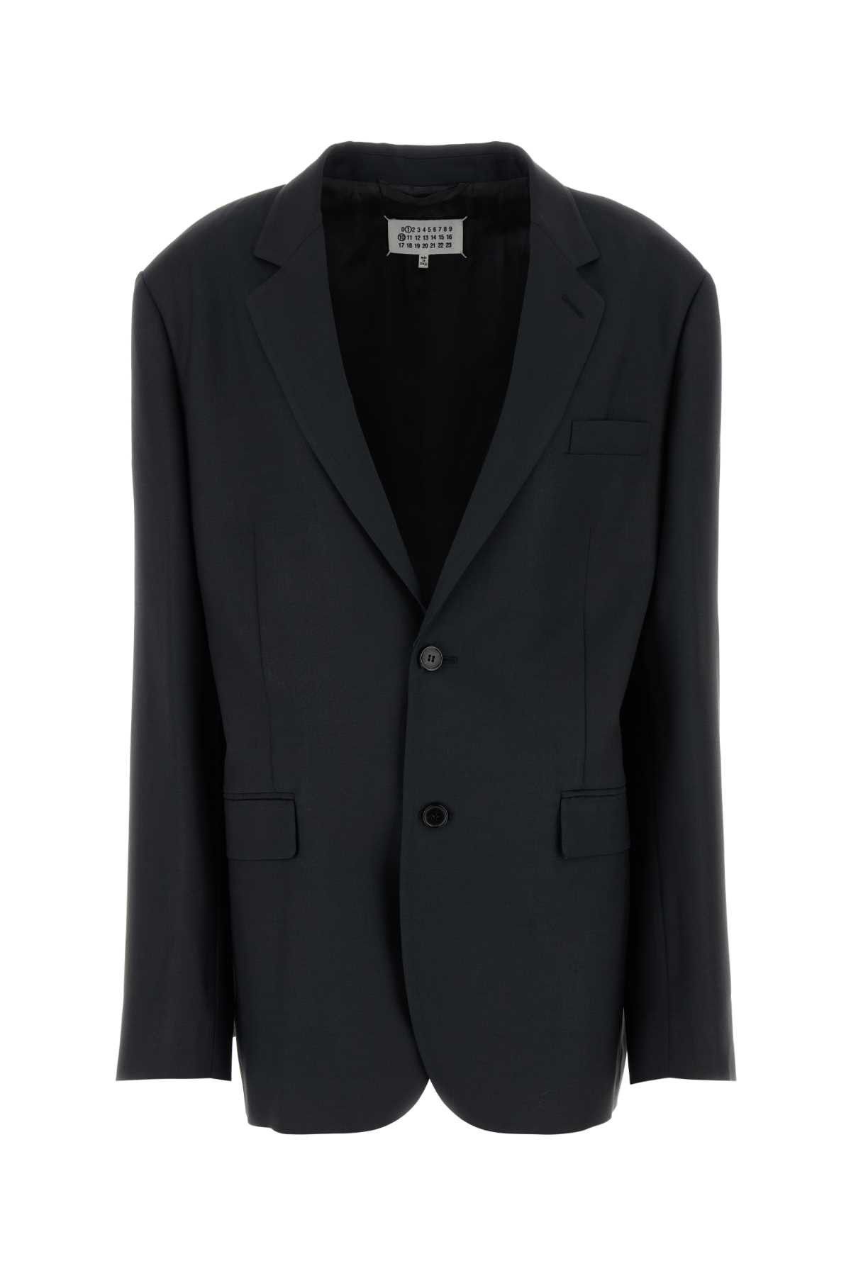 Maison Margiela Black Mohair Blend Oversize Blazer | Grailed