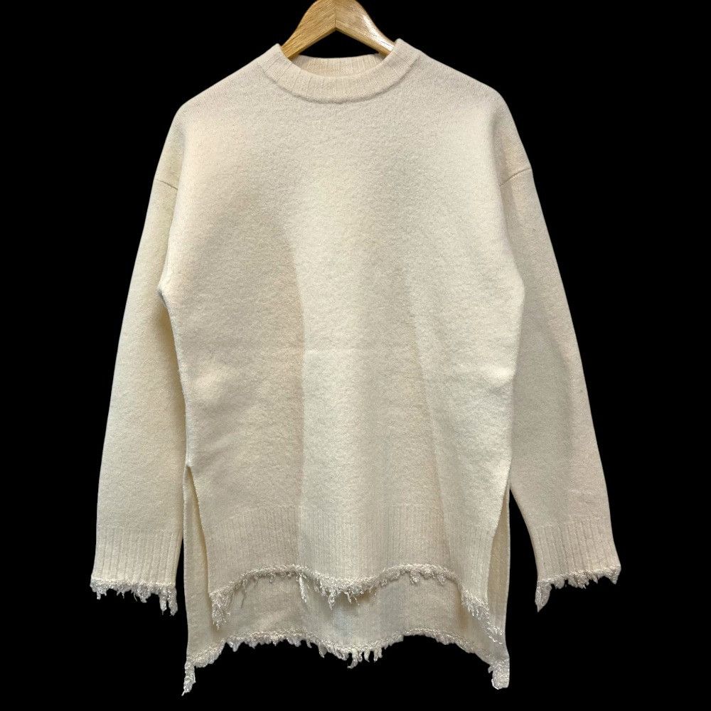 Jil Sander Jil Sander Jil Sander Frayed Knit Sweater Textile Tops J03GP0156 DUTY FREE for USA Size ONE SIZE - 1 Thumbnail