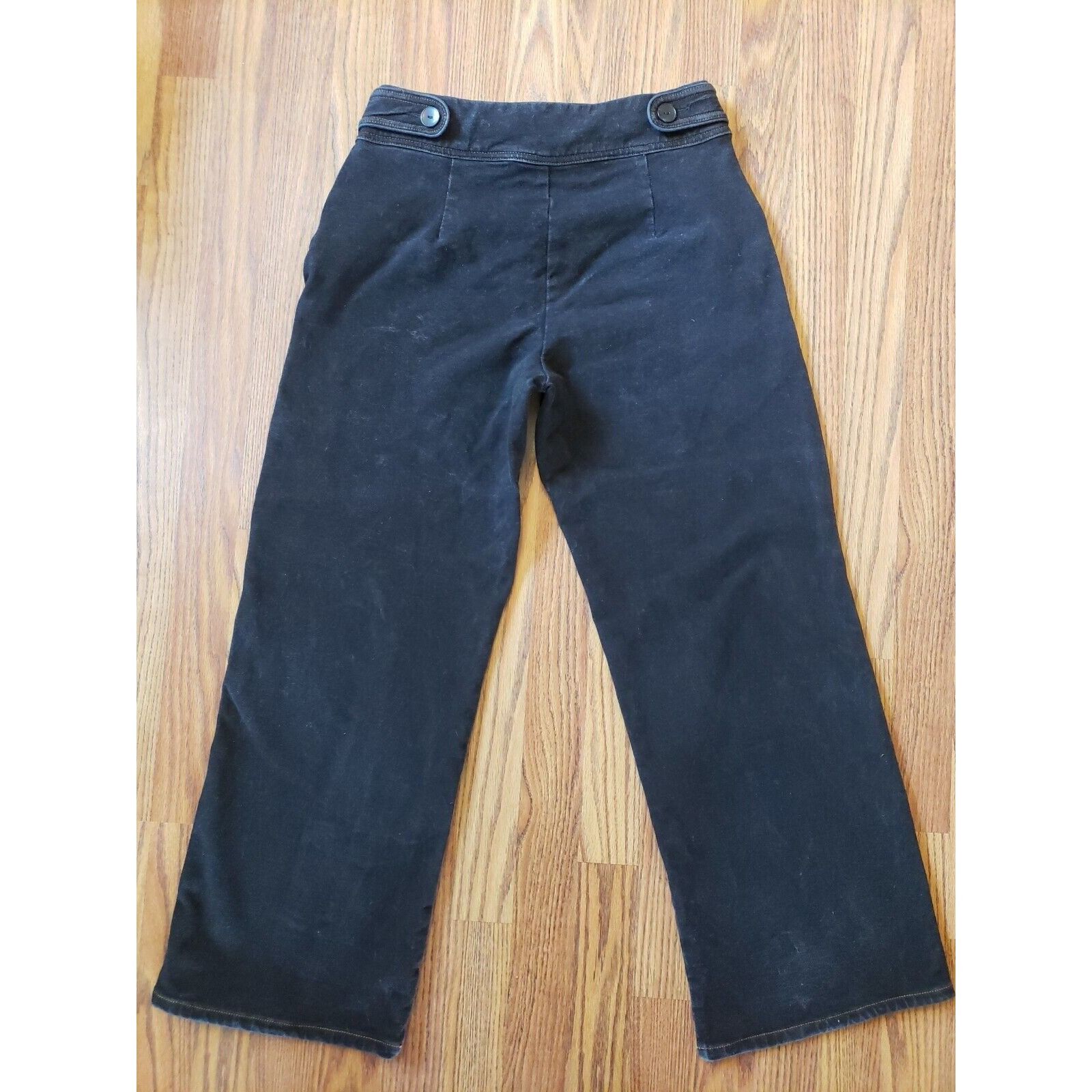 Other TravelSmith Wide Leg Sailor Pants Womens Sz 8 Petite Black B Size 30" / US 8 / IT 44 - 4 Thumbnail