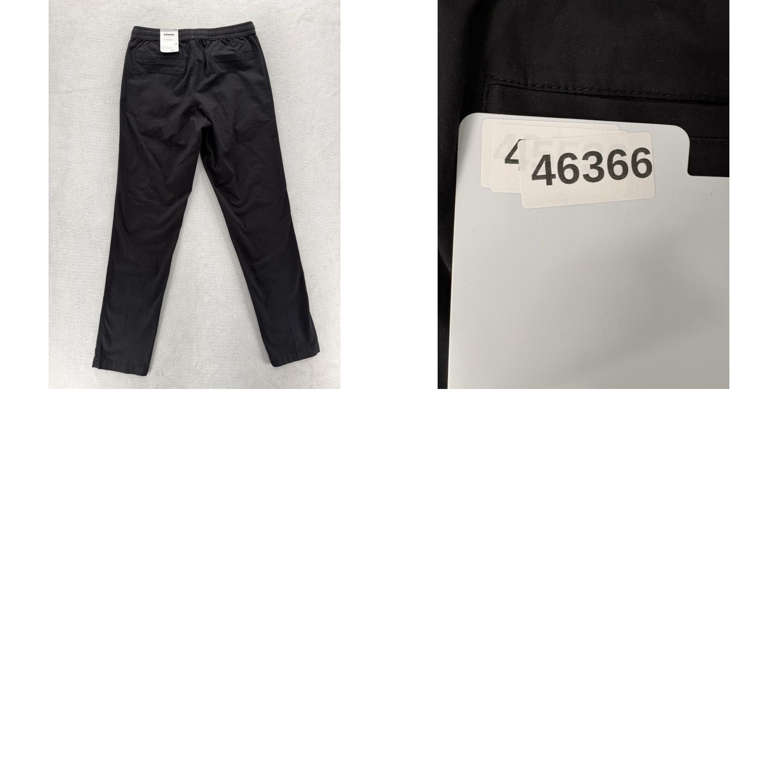 Vintage Sonoma Jogger Pants Mens Small Black Everyday Pull-On Slim Chino Casual Preppy Size US 29 - 9 Thumbnail