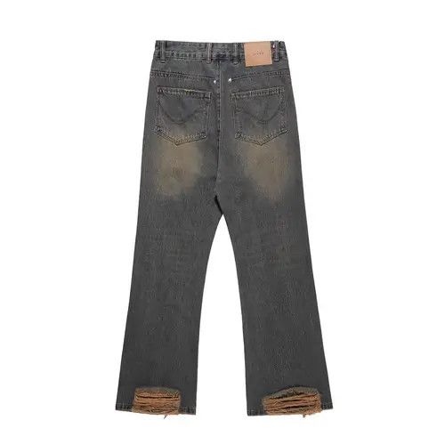 VIBE American retro men's washed distressed bootcut jeans Size US 32 / EU 48 - 2 Thumbnail