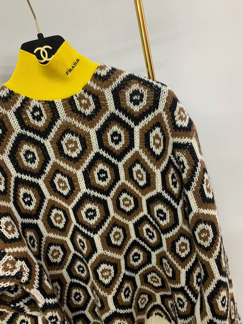 Prada Prada Geometric pattern turtleneck sweater Size XS / US 0-2 / IT 36-38 - 2 Thumbnail