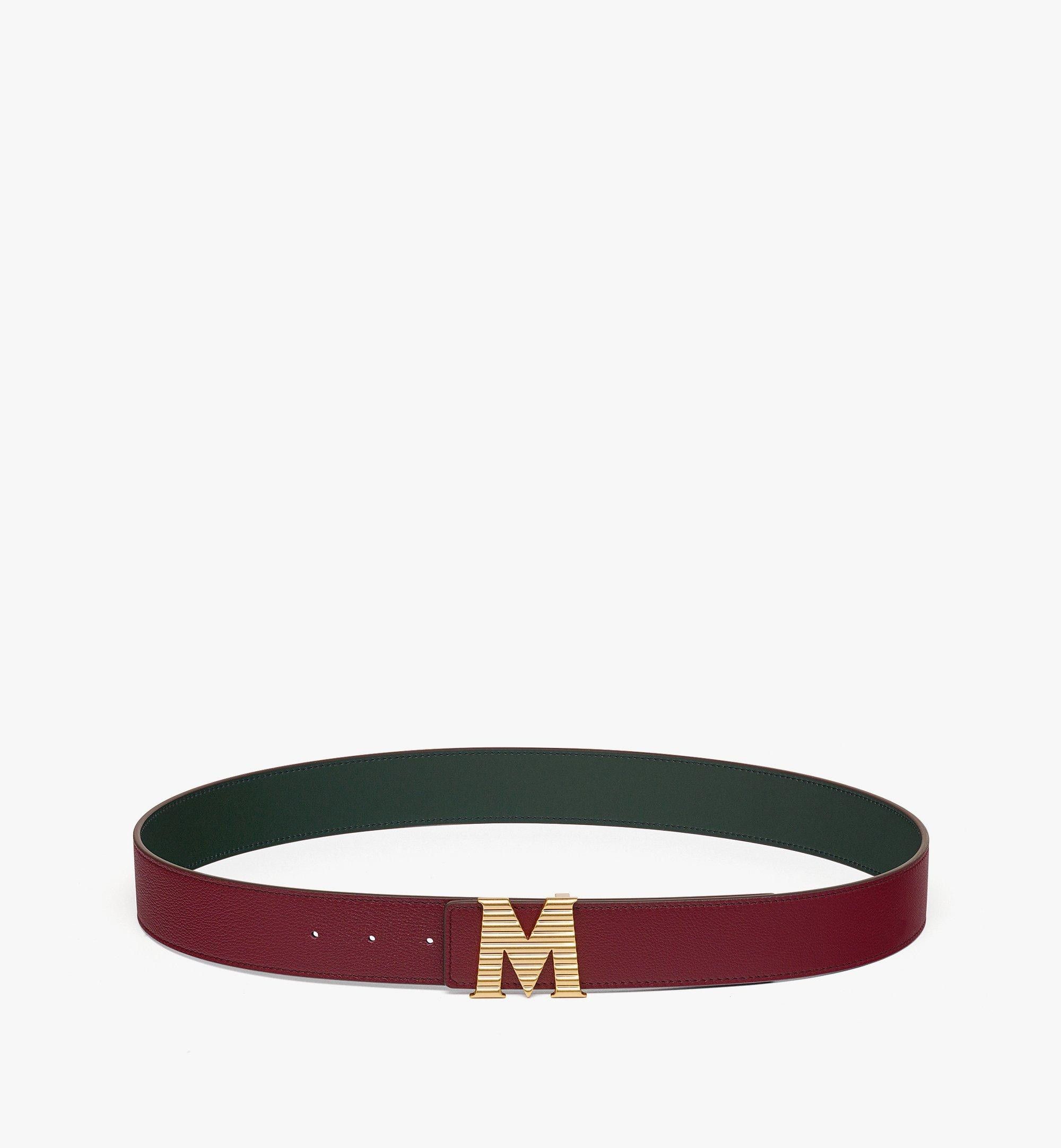 MCM o1mt1gz0725 Size: 85 / Reversible Belt in Burgundy Size 34 - 1 Thumbnail