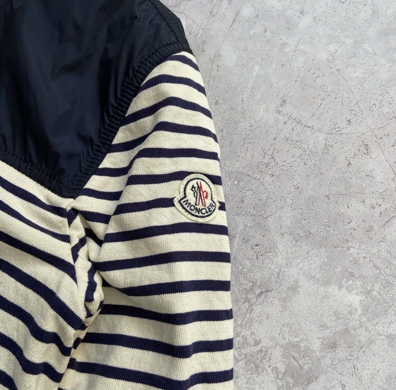 Moncler Moncler Blue White Striped Breton Giubbotto Hooded Jacket Size US XS / EU 42 / 0 - 3 Thumbnail