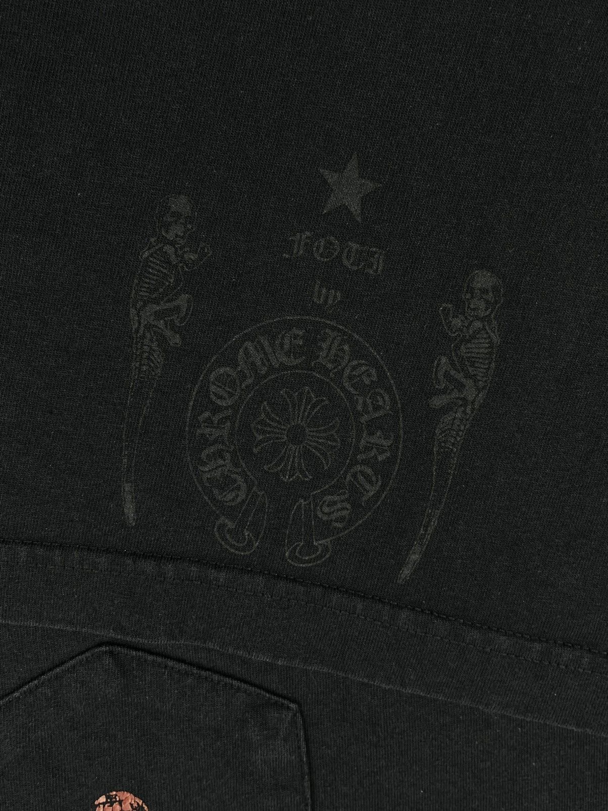 Chrome Hearts Chrome Hearts Vintage Foti Skull Sleeve Longsleeve Tshirt Size US XXL / EU 58 / 5 - 6 Thumbnail