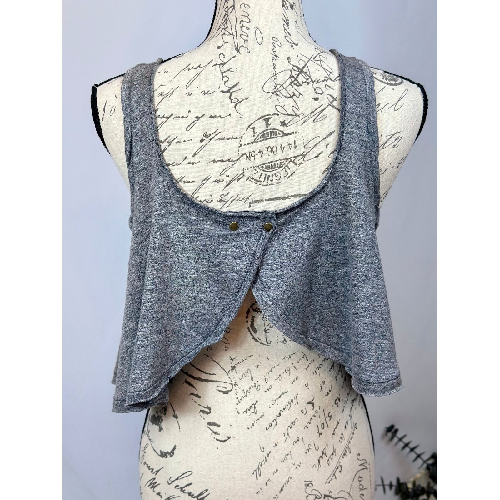 Free People Free People Stevie Split Back Tank Gray XS Size XS / US 0-2 / IT 36-38 - 17 Thumbnail