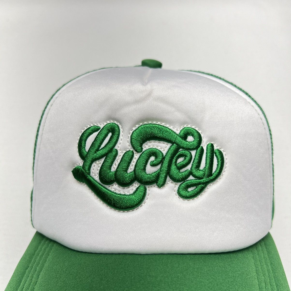 Vintage Lucky Hat Green Snapback Trucker Embroidered Adjustable Mesh Size ONE SIZE - 5 Thumbnail