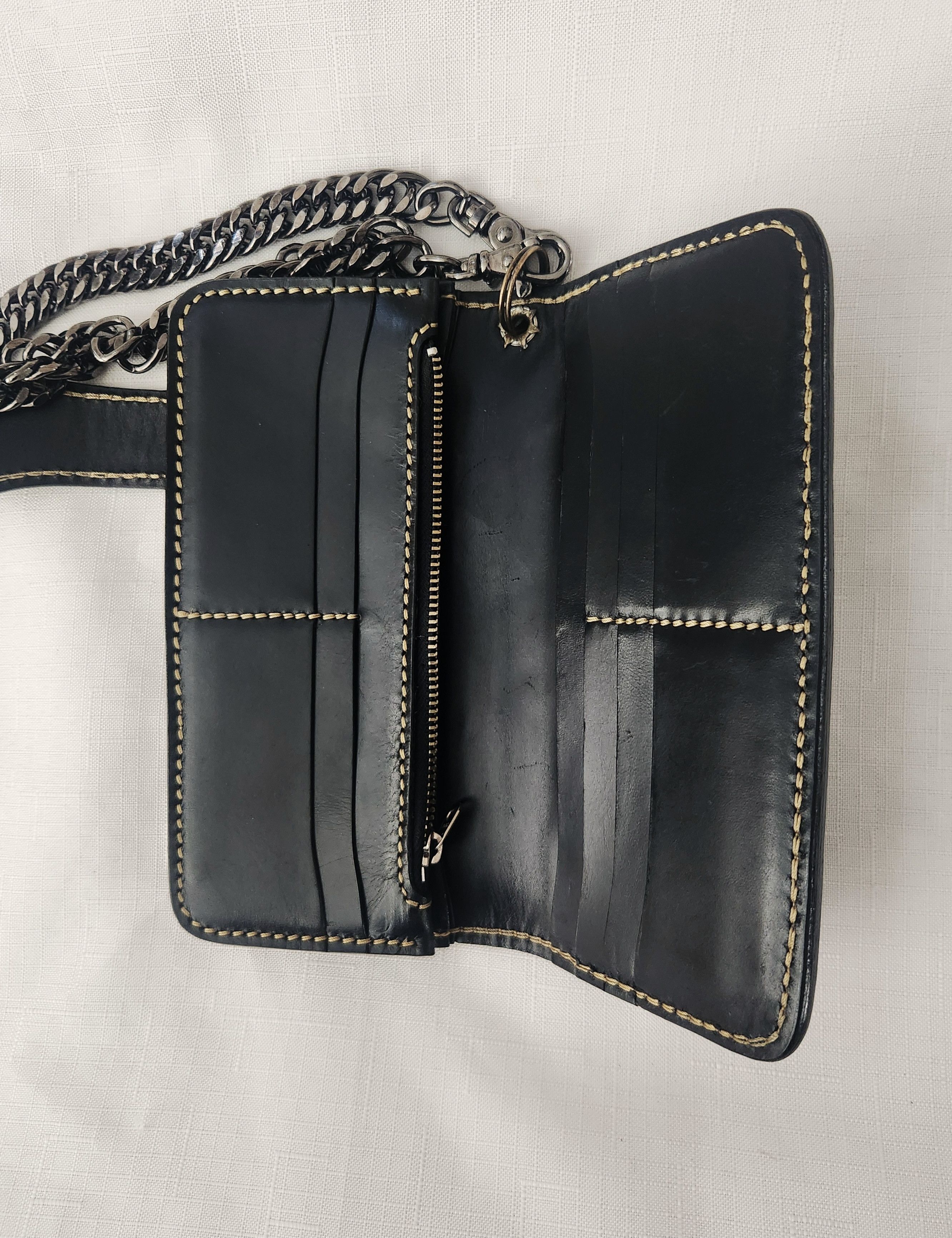 Other Indian Tattoo Genuine Leather Black Western Biker Wallet Size ONE SIZE - 8 Thumbnail