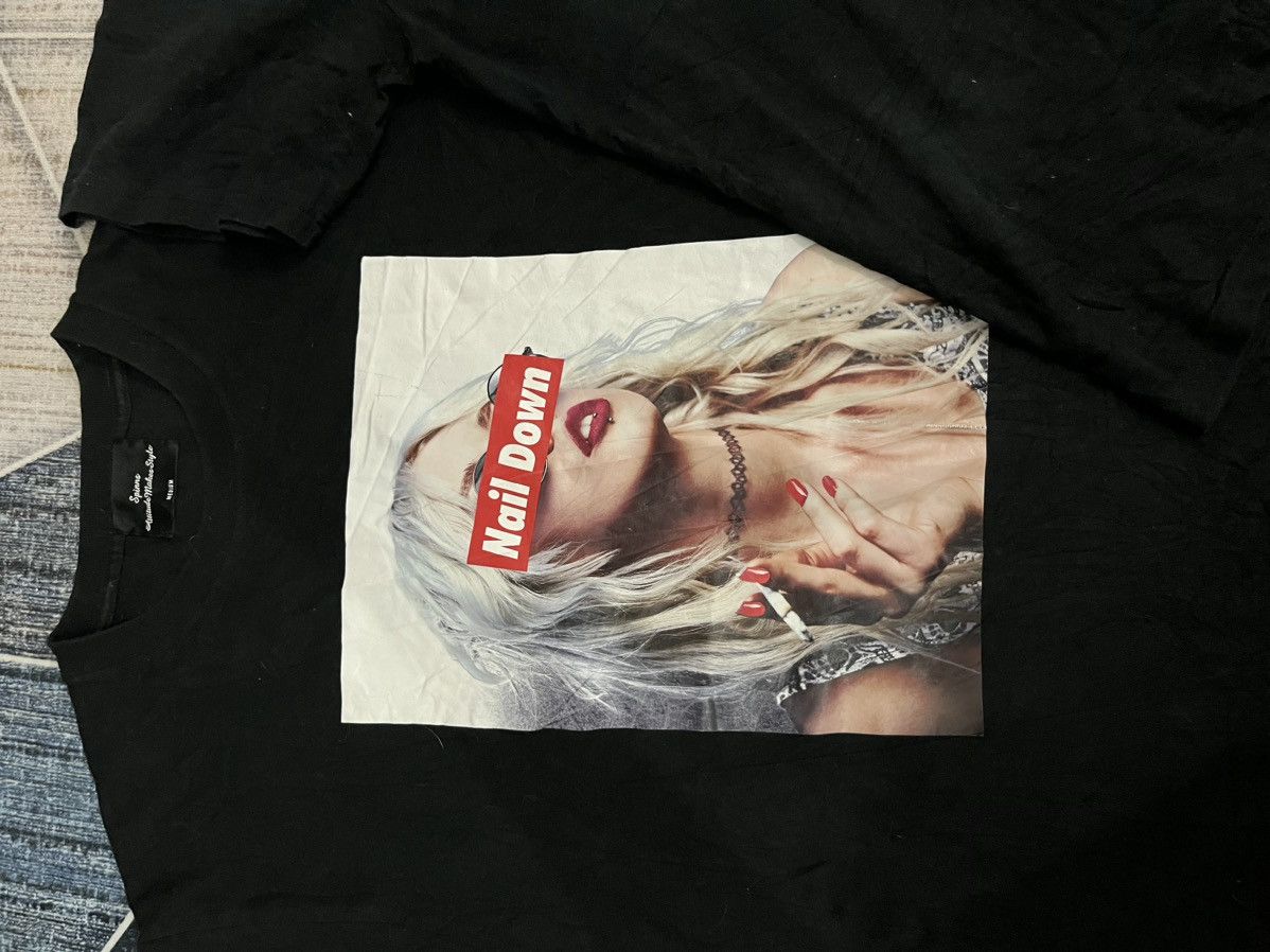 14th Addiction Lot of 2 Nail Down SPINNS JAPANESE DESIGNER Model Photo Tee Size US L / EU 52-54 / 3 - 8 Thumbnail