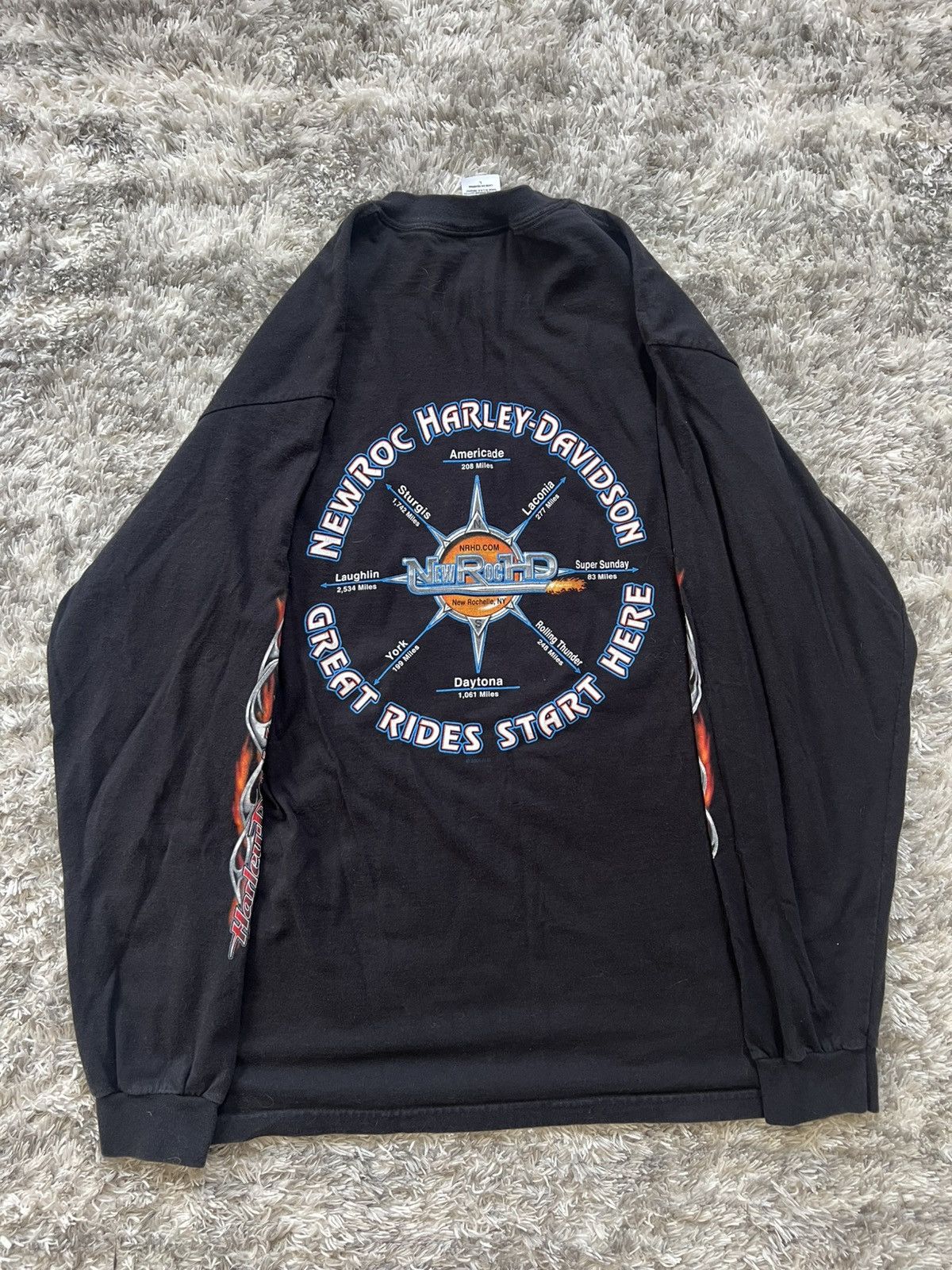 Harley Davidson Harley Davidson New York Biker Flames Longsleeve Size US L / EU 52-54 / 3 - 2 Thumbnail