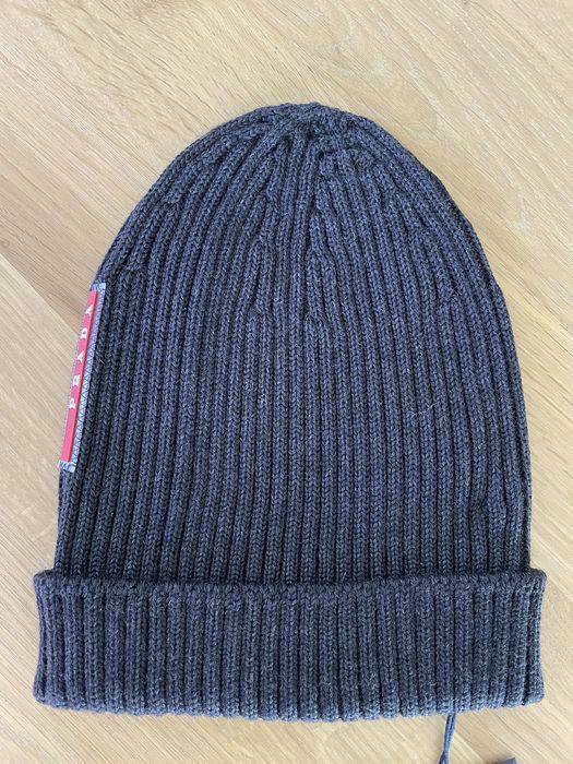 Prada Prada Linea Rossa Beanie Grailed