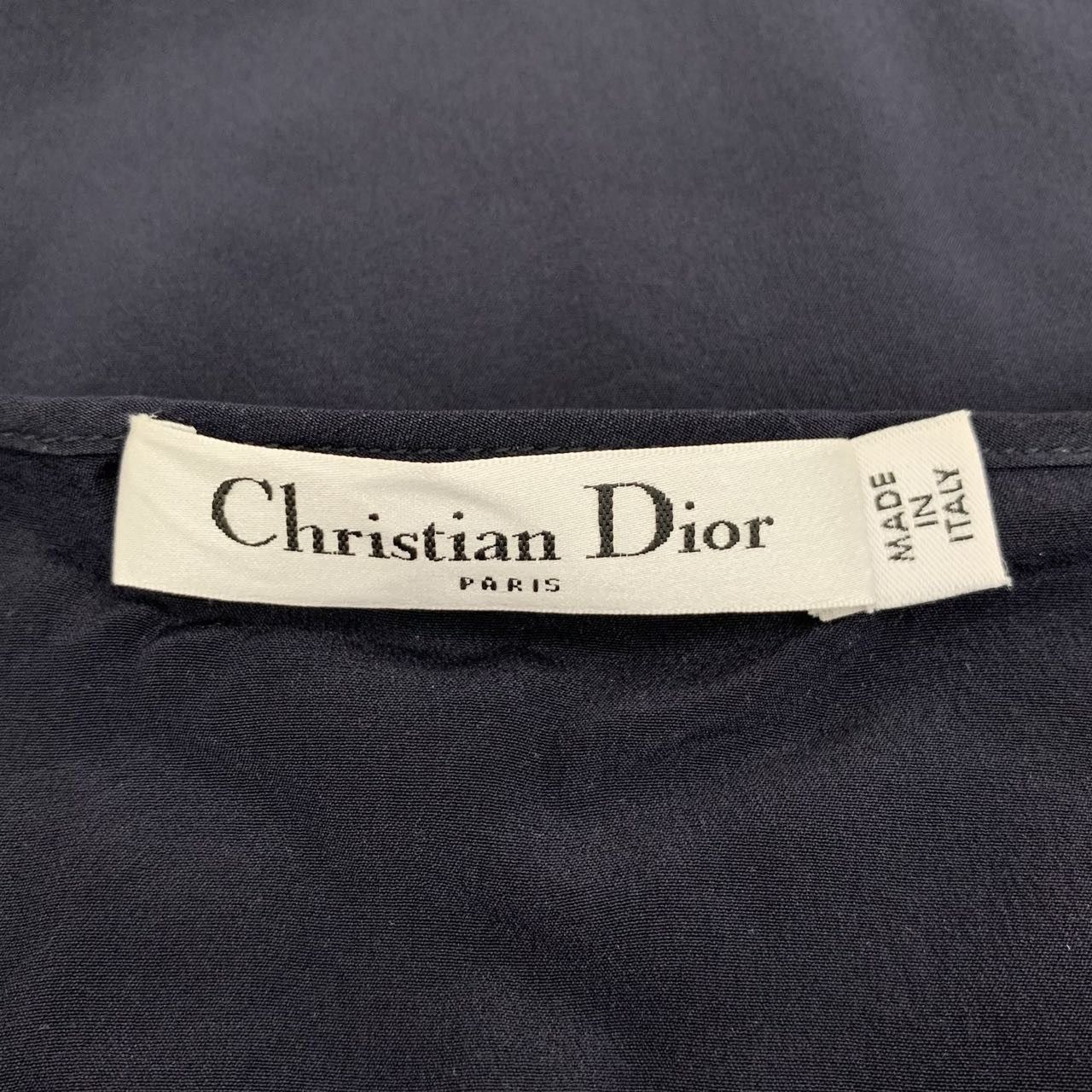 Dior Dior Navy Silk Crew Neck Hollow Mesh Dress K26WX Size XS / US 0-2 / IT 36-38 - 5 Thumbnail