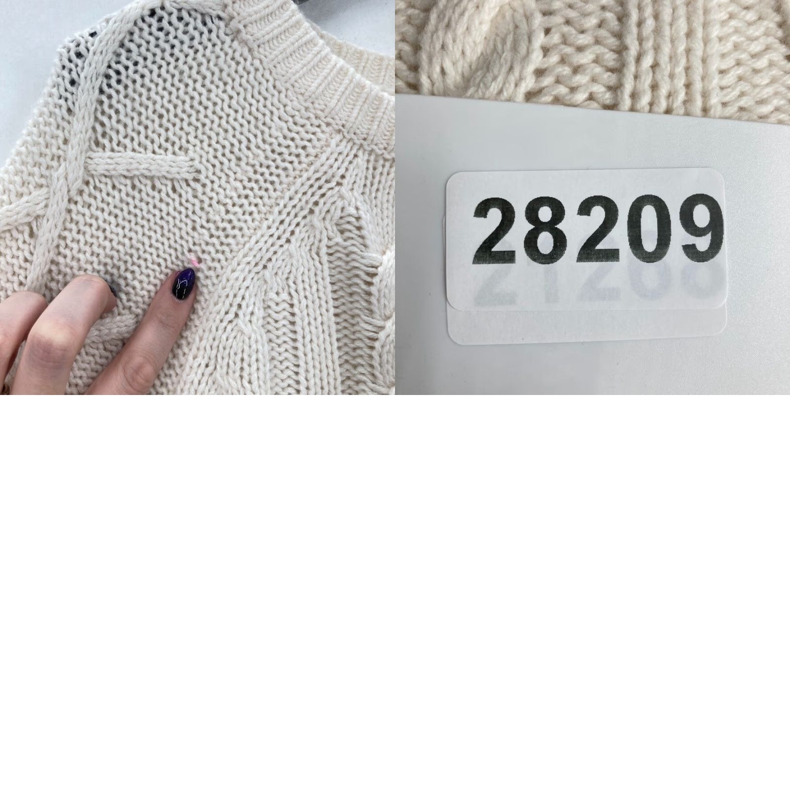 Vintage Sundance Cable Knit Sweater Women's Large Light Beige Merino Wool Nylon Blend Size L / US 10 / IT 46 - 9 Thumbnail