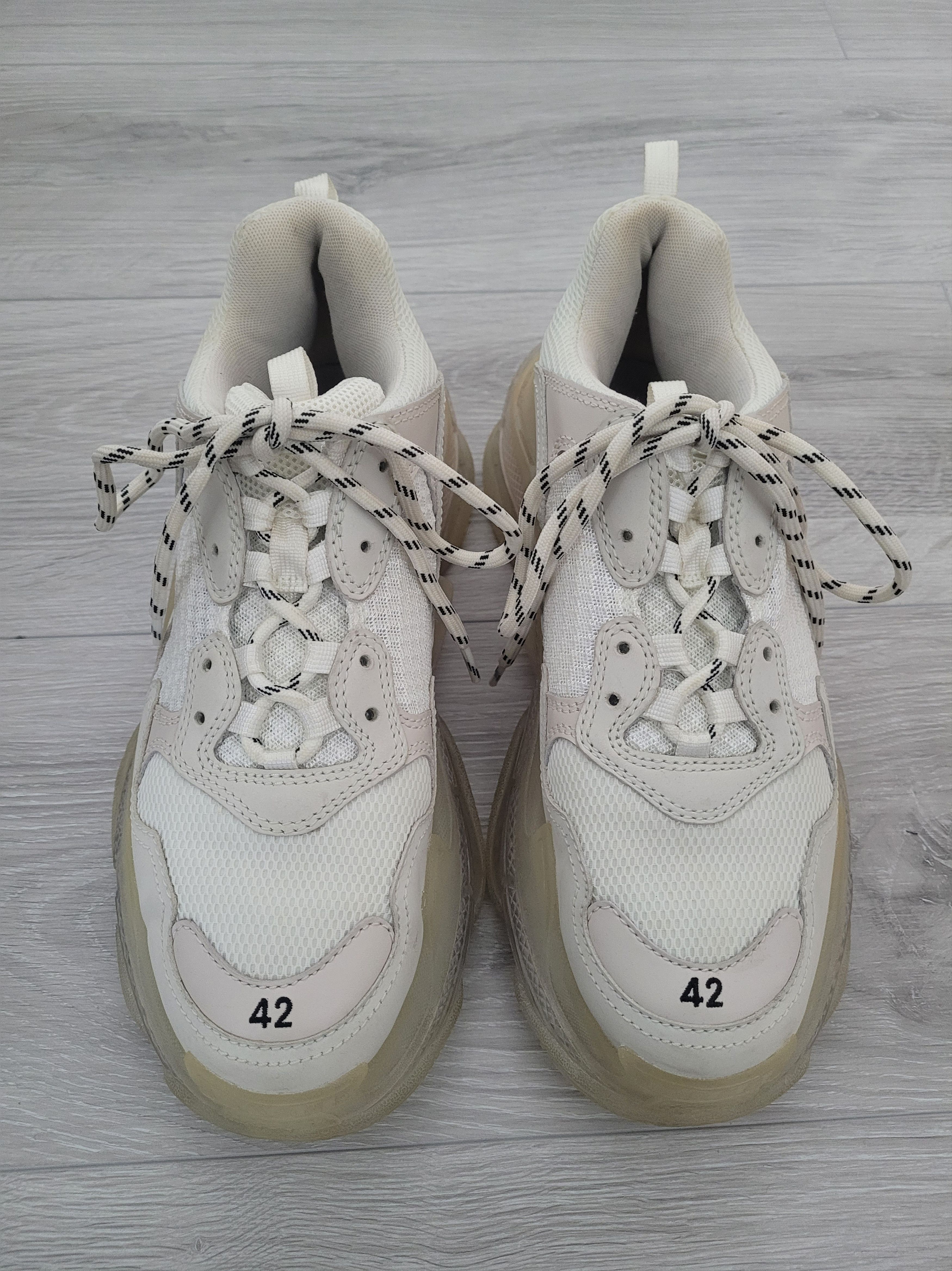 Balenciaga Balenciaga Triple S Men White Clear Sole Size US 9 / EU 42 - 1 Thumbnail