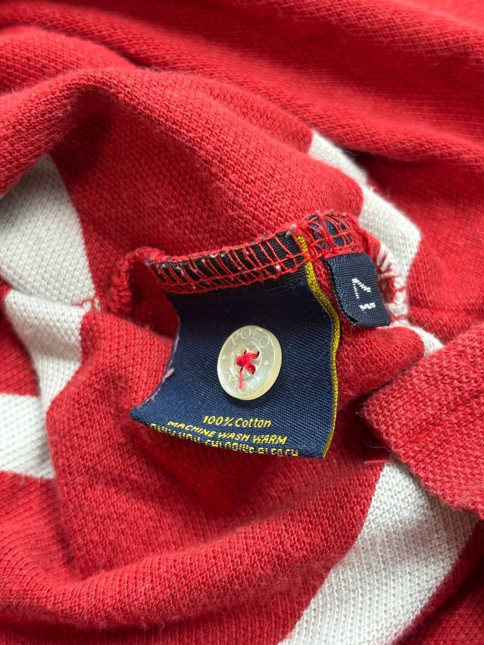 Polo Ralph Lauren Polo Ralph Lauren Striped Polo Shirt Custom Fit Red/White Size US M / EU 48-50 / 2 - 7 Thumbnail