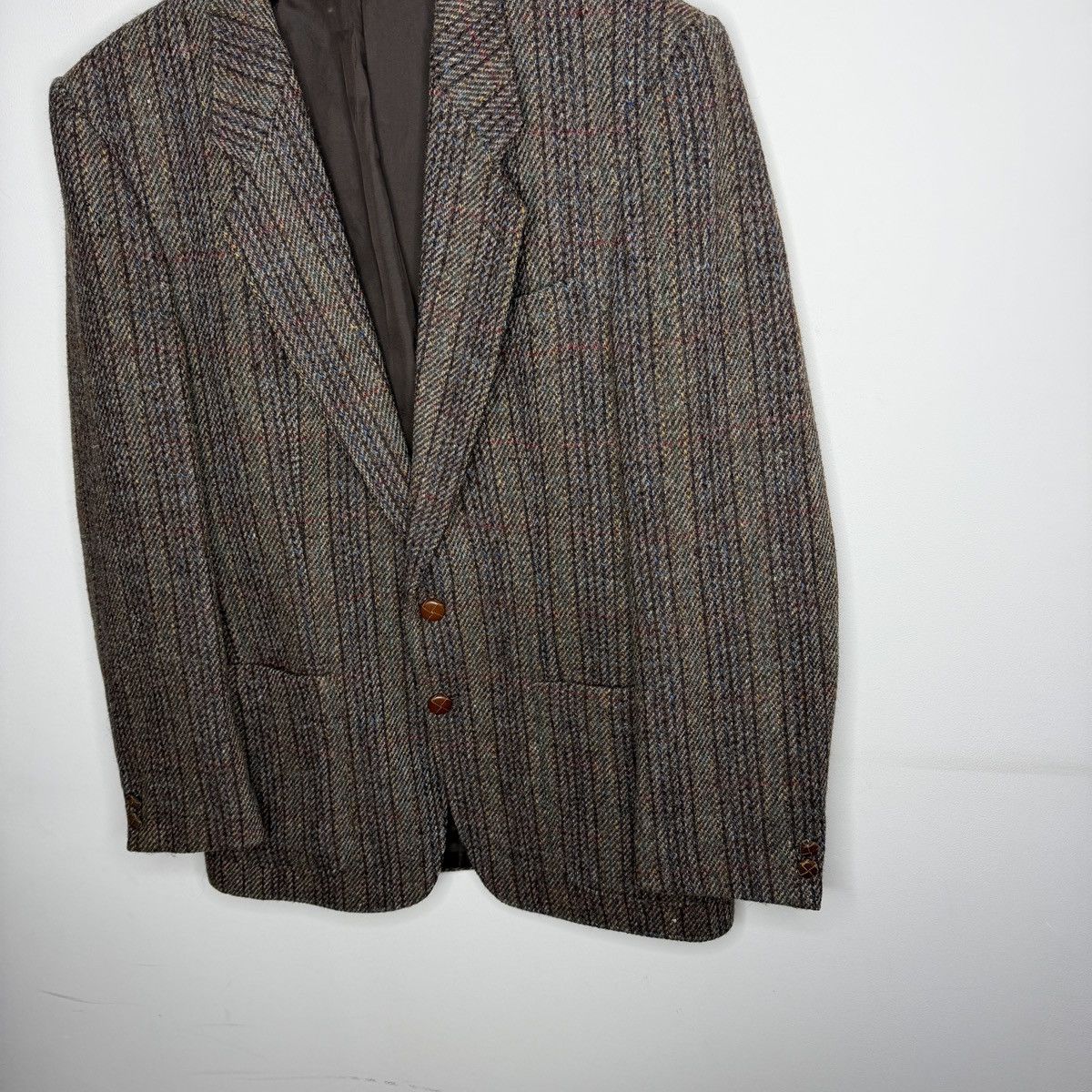 Harris Tweed Vintage Harris Tweed Blazer Virgin Wool Jacket Brown Size 44R - 2 Thumbnail