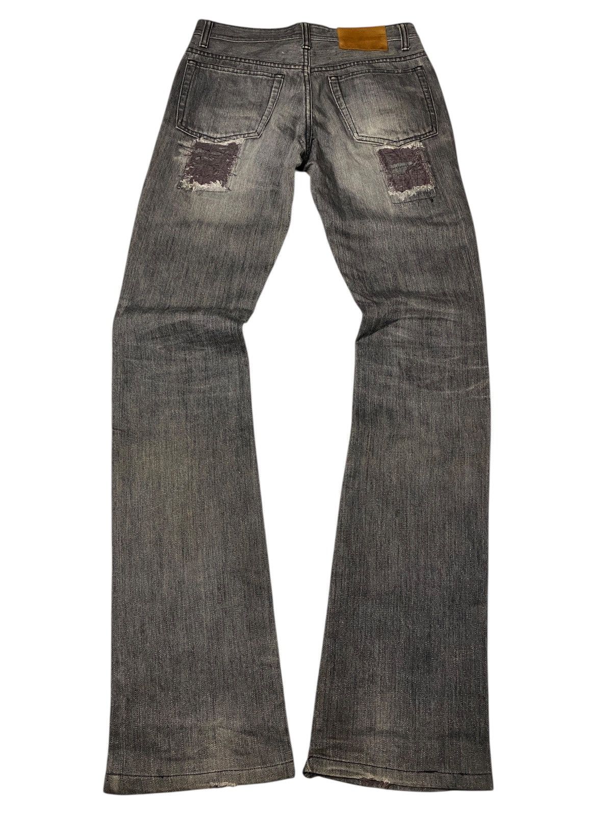 If Six Was Nine × Japanese Brand × Le Grande Bleu (L.G.B.) 2000's Paranoid Japan Distress Washed Flared Jeans Size US 27 - 3 Thumbnail