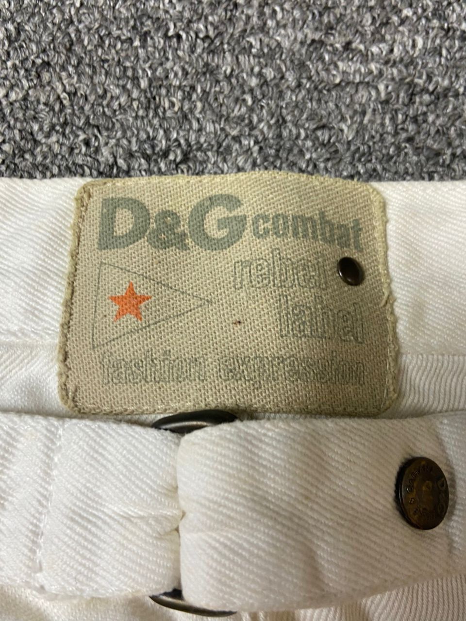Dolce & Gabbana 🔥 DOLCE & GABBANA Combat Rebel Label Jeans 🔥 (135) Size US 34 / EU 50 - 3 Thumbnail