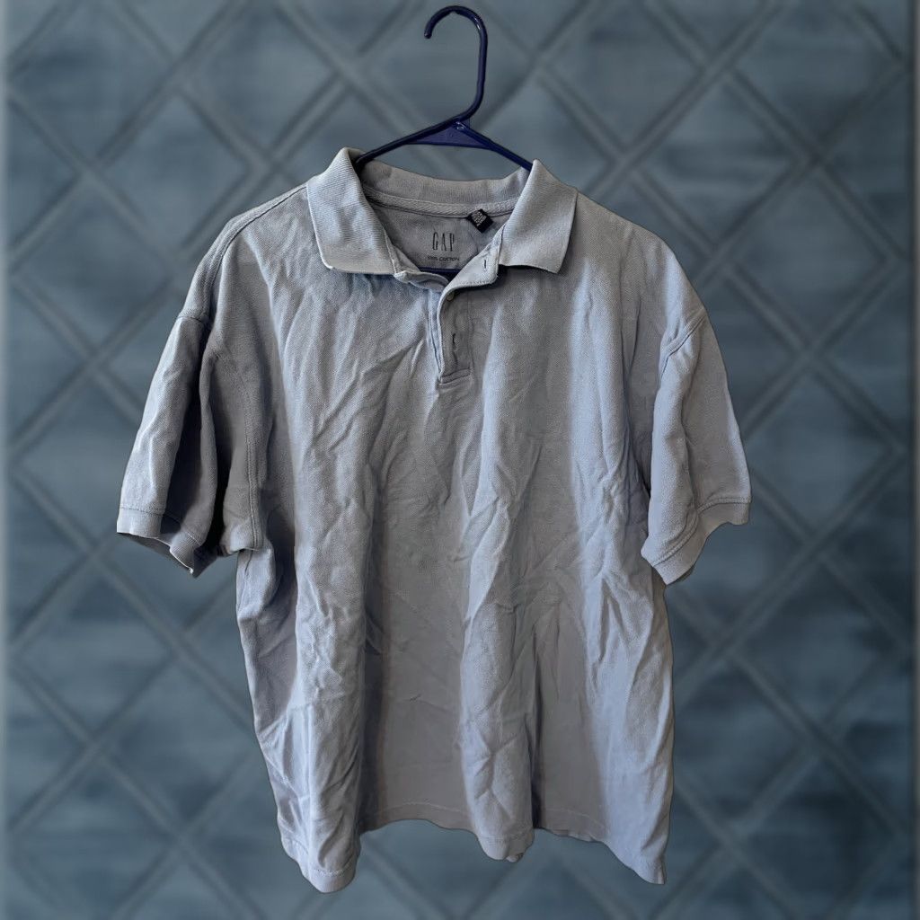 Gap GAP Retro Stretch Polo Shirt Mens Large Blue Short Sleeve Collared Size US L / EU 52-54 / 3 - 1 Thumbnail
