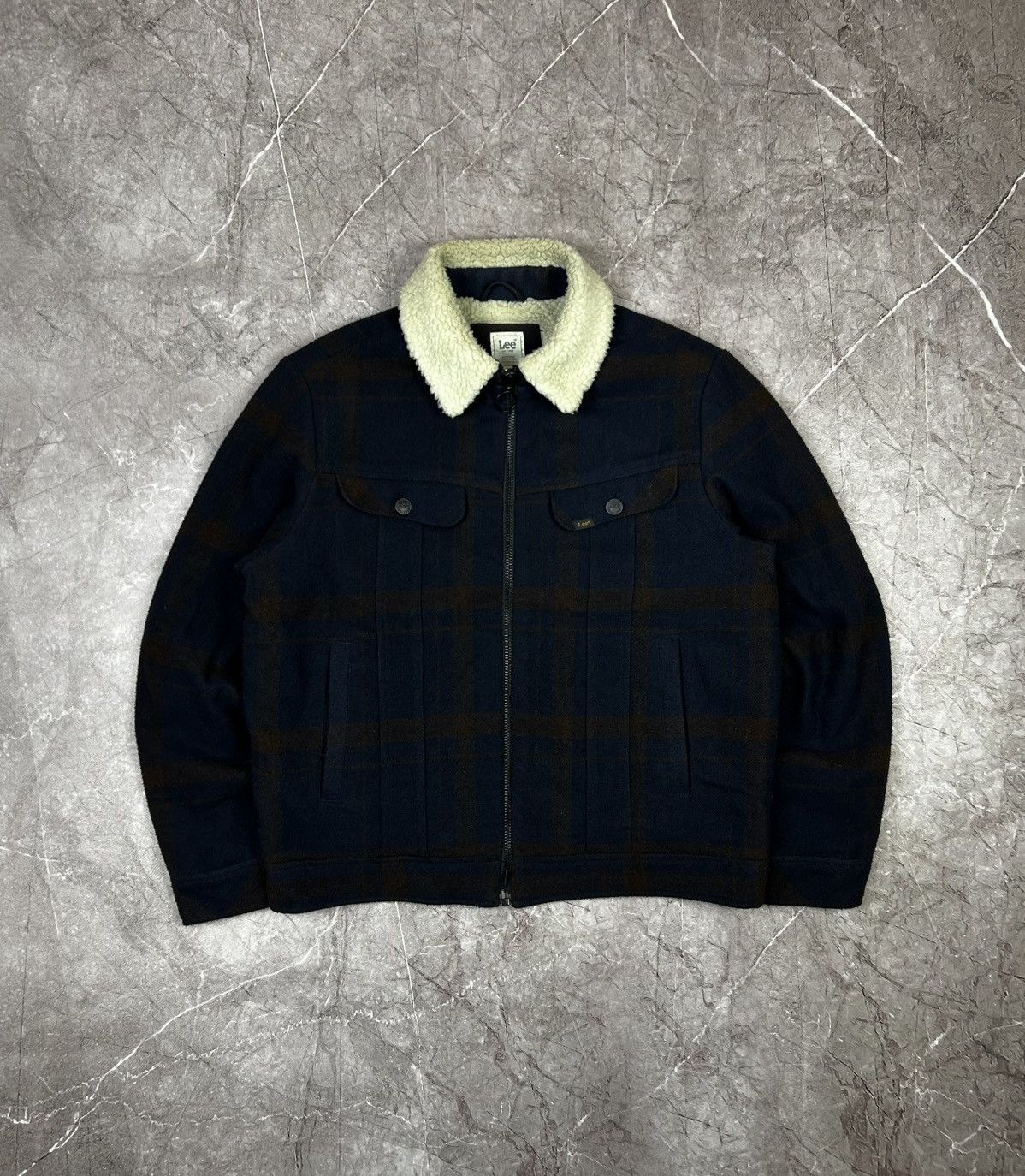Lee Lee Vintage Fleece Wool Sherpa Jacket Size US M / EU 48-50 / 2 - 1 Thumbnail