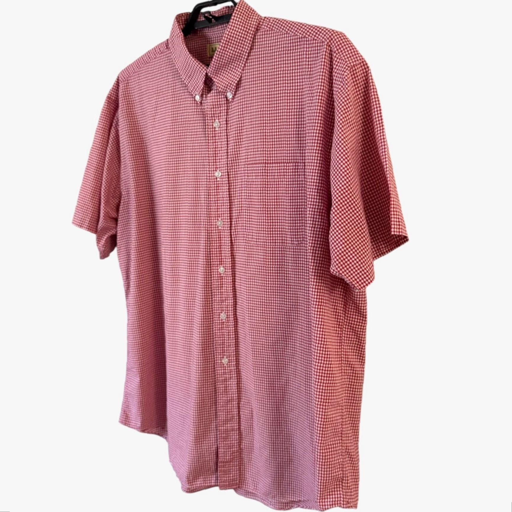 Vintage VINTAGE LL Bean Gingham Plaid Button-Down Shirt Red XXLT 100% Cotton Men’s Big & Tall Button-Up 90s Casual Size US XXL / EU 58 / 5 - 2 Thumbnail