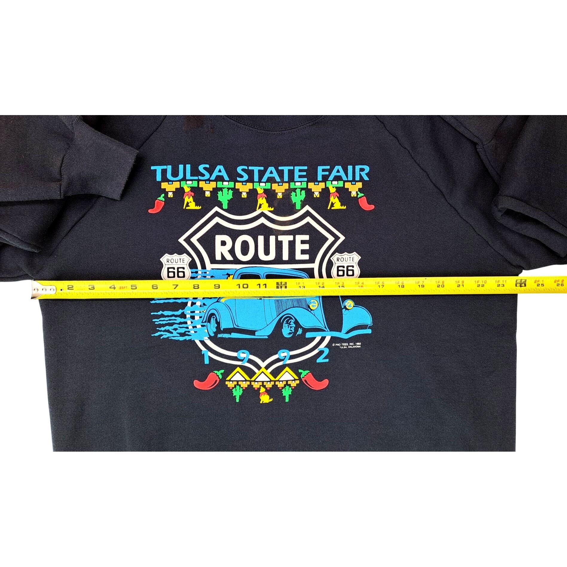 Fruit Of The Loom Vintage Tulsa State Fair Sweatshirt Glow In Dark Hot Rod 2XL Size US XXL / EU 58 / 5 - 10 Thumbnail