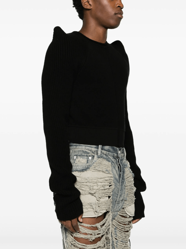 Rick Owens BNWT AW23 RICK OWENS "LUXOR" TEC PULL CROPPED SWEATER L Size US L / EU 52-54 / 3 - 1 Thumbnail