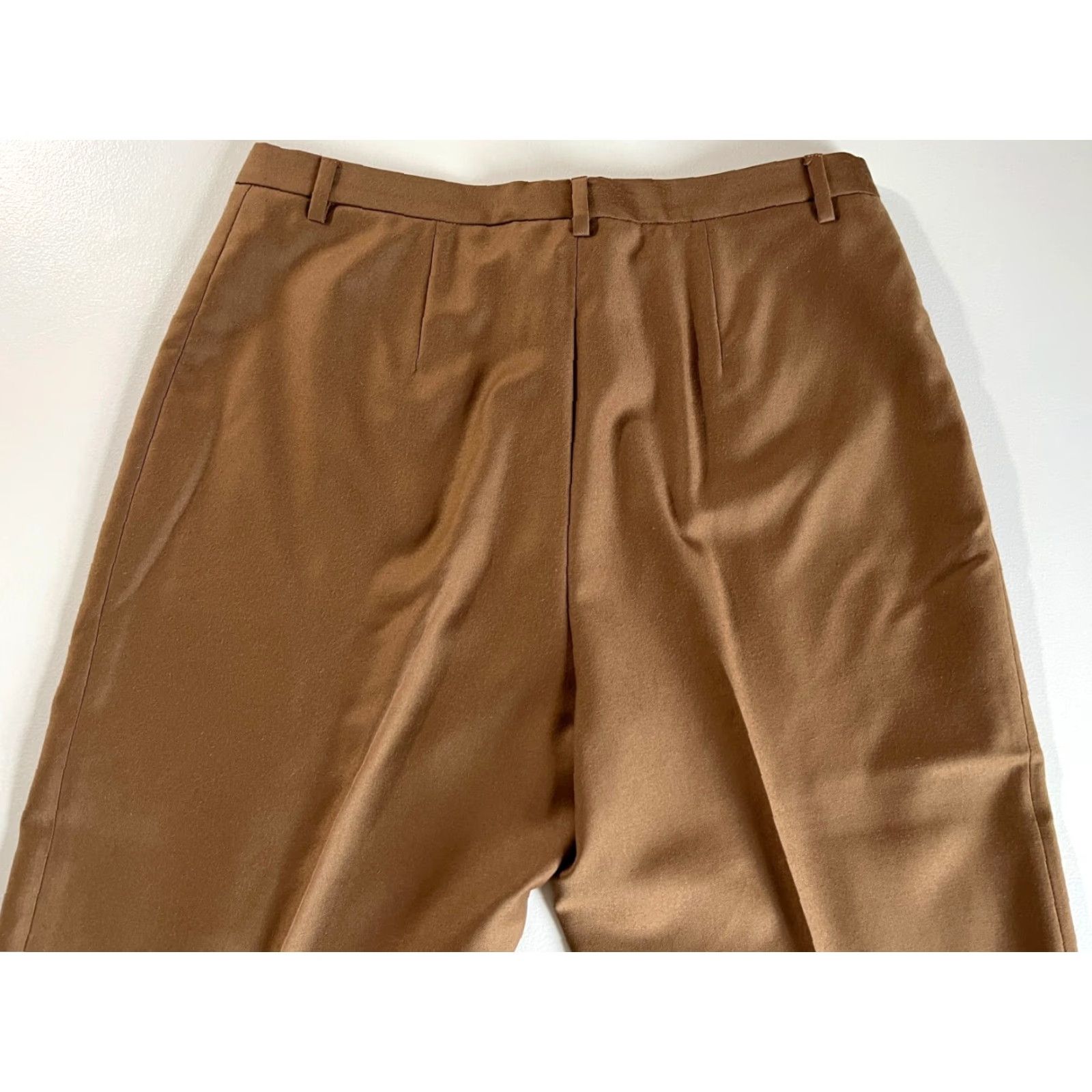 Vintage VINTAGE Bernard Zins Paris Wool Cashmere Pants Womens Sz 10 Brown 33 in Inseam 29.5 in Dress Pants City Preppy Business Women's Size 32" / US 10 / IT 46 - 5 Thumbnail