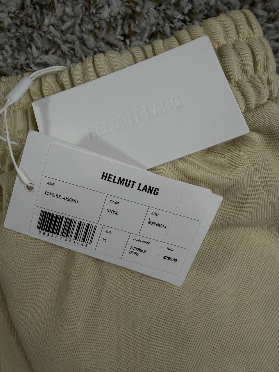 Helmut Lang NWT Helmut Lang Scribble Logo Jogger 'Stone' Size US 34 / EU 50 - 6 Thumbnail