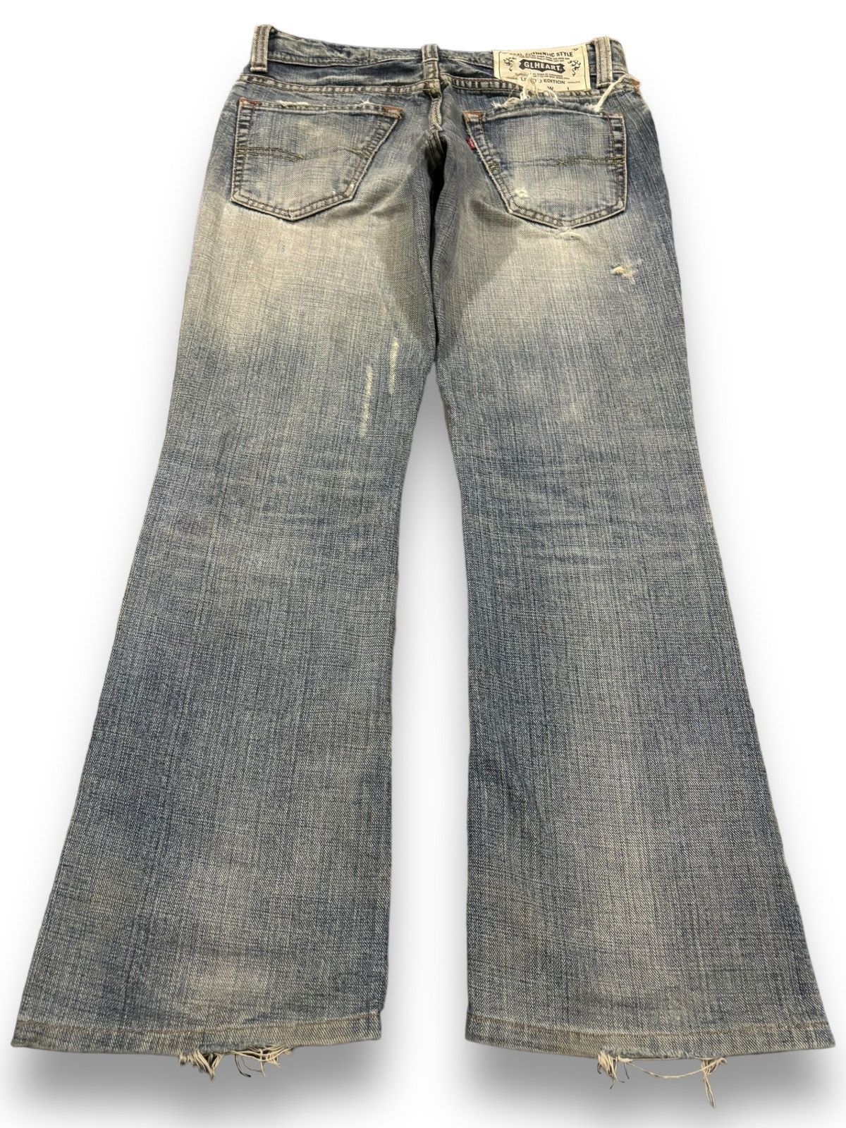 Tornado Mart Vintage Japanese Brand Mud Wash Flare Destroyed Grunge Jeans Size US 30 / EU 46 - 2 Thumbnail
