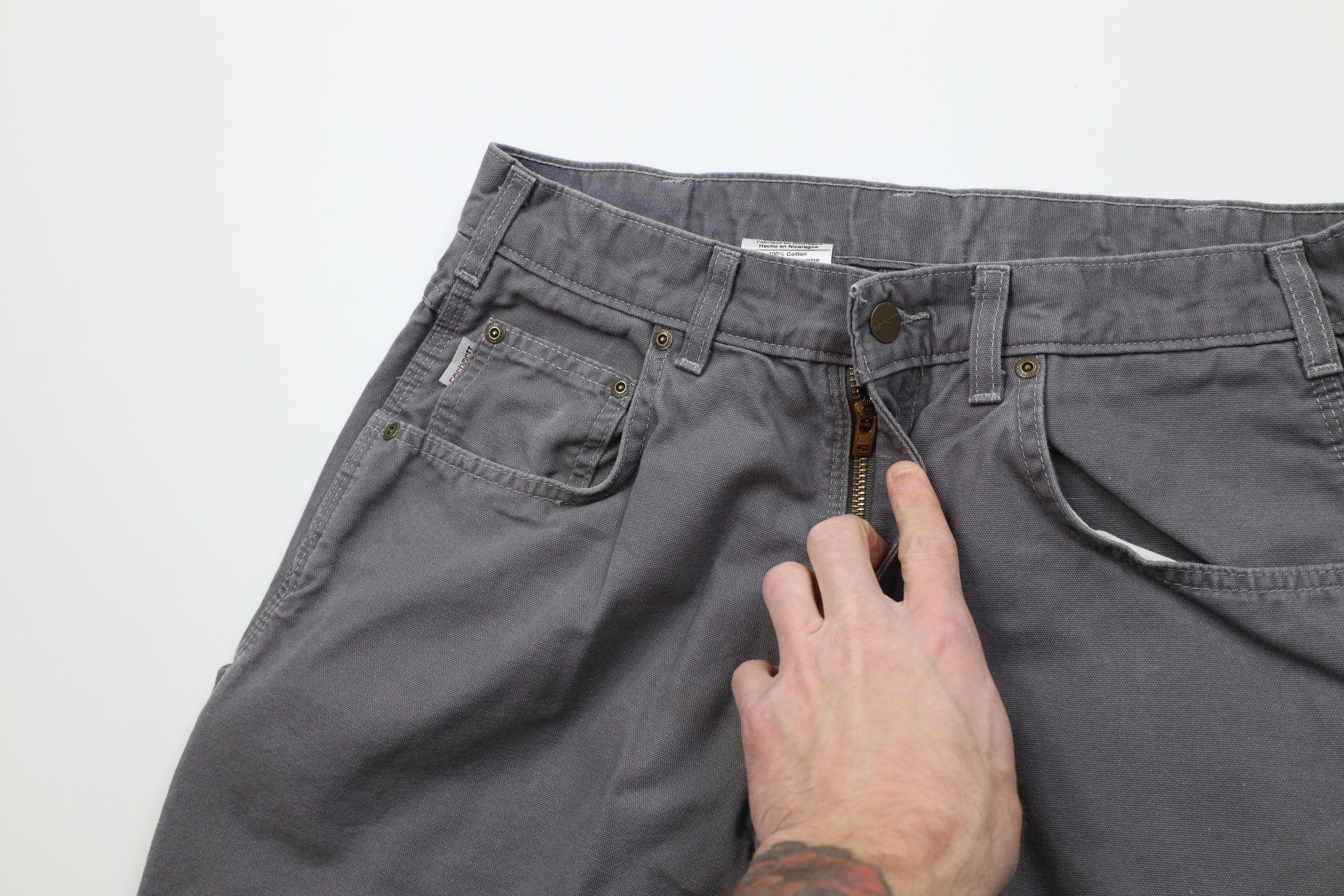 Carhartt Vintage Y2K Carhartt Wide Leg Canvas Dungaree Pants Cotton Size US 32 / EU 48 - 8 Thumbnail