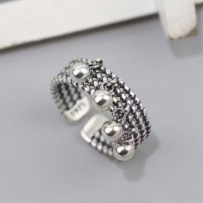 Jewelry × Vintage Creative Beads Ring Size ONE SIZE - 2 Thumbnail