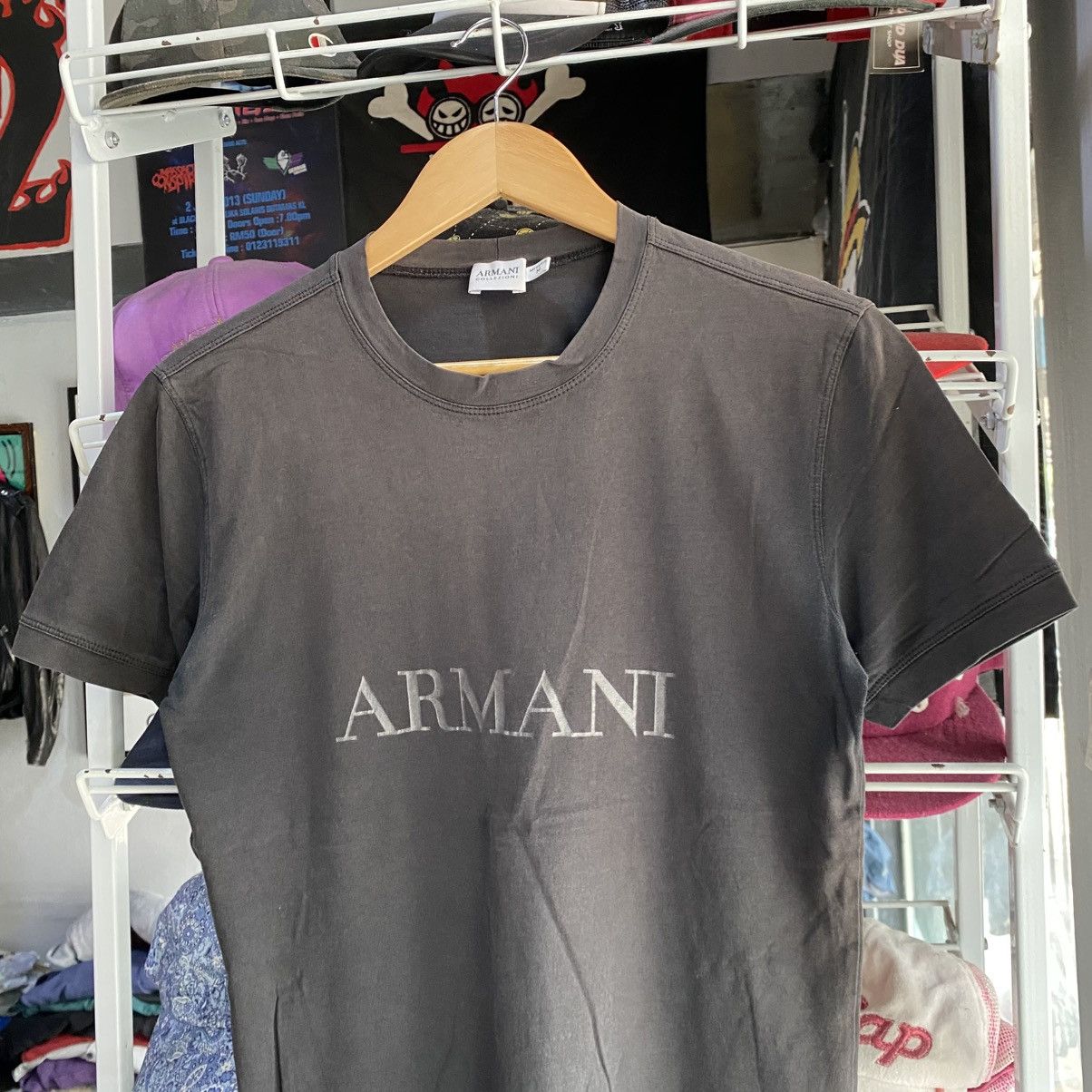 Armani Collezioni Armani Collezioni T-Shirt Men Medium Faded Black Lightweight Size US M / EU 48-50 / 2 - 4 Thumbnail