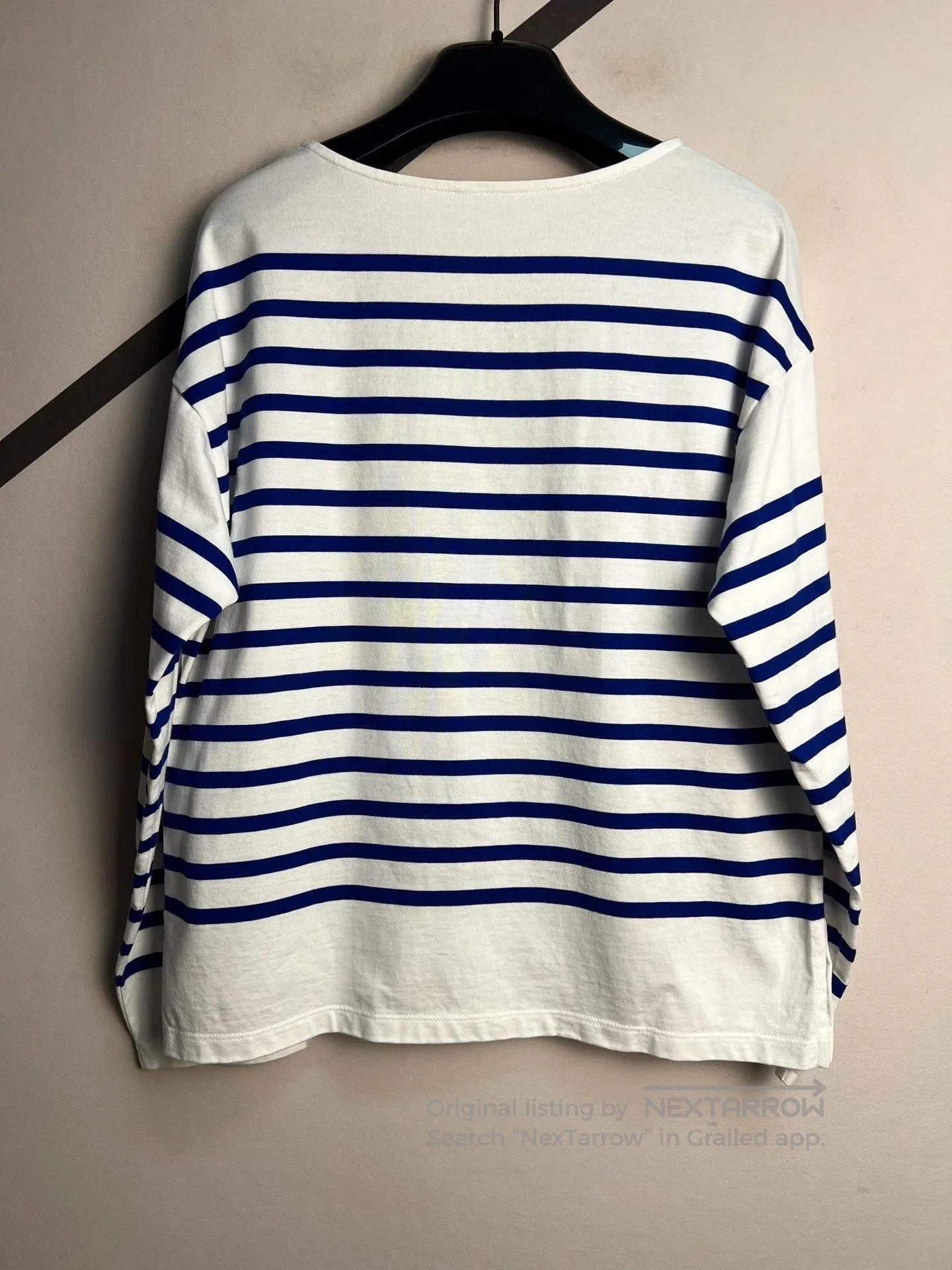 Celine Celine White Blue Stripe Logo Long. Size US S / EU 44-46 / 1 - 2 Thumbnail