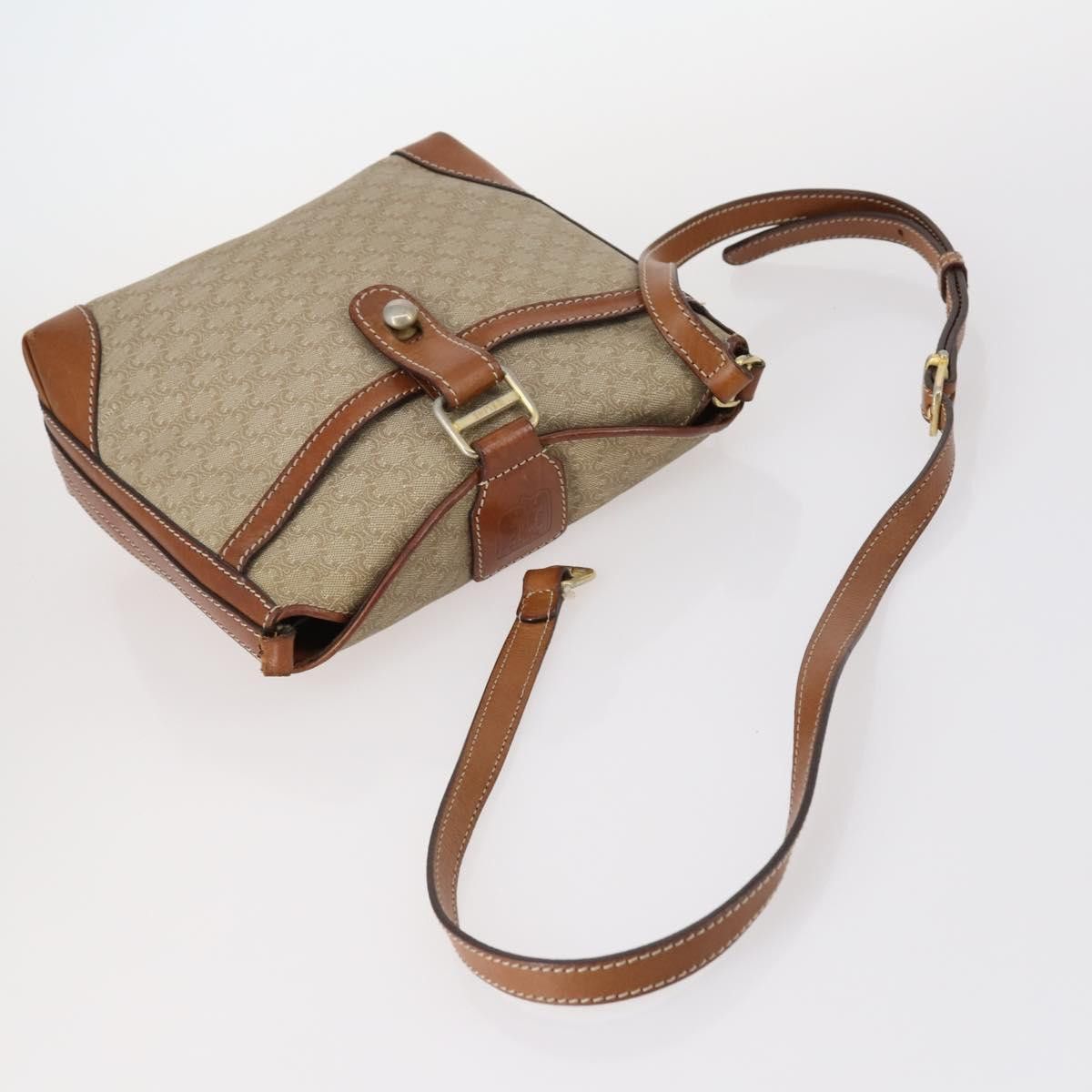 Celine CELINE Macadam Canvas Shoulder Bag Pvc Beige Gold Size ONE SIZE - 5 Thumbnail