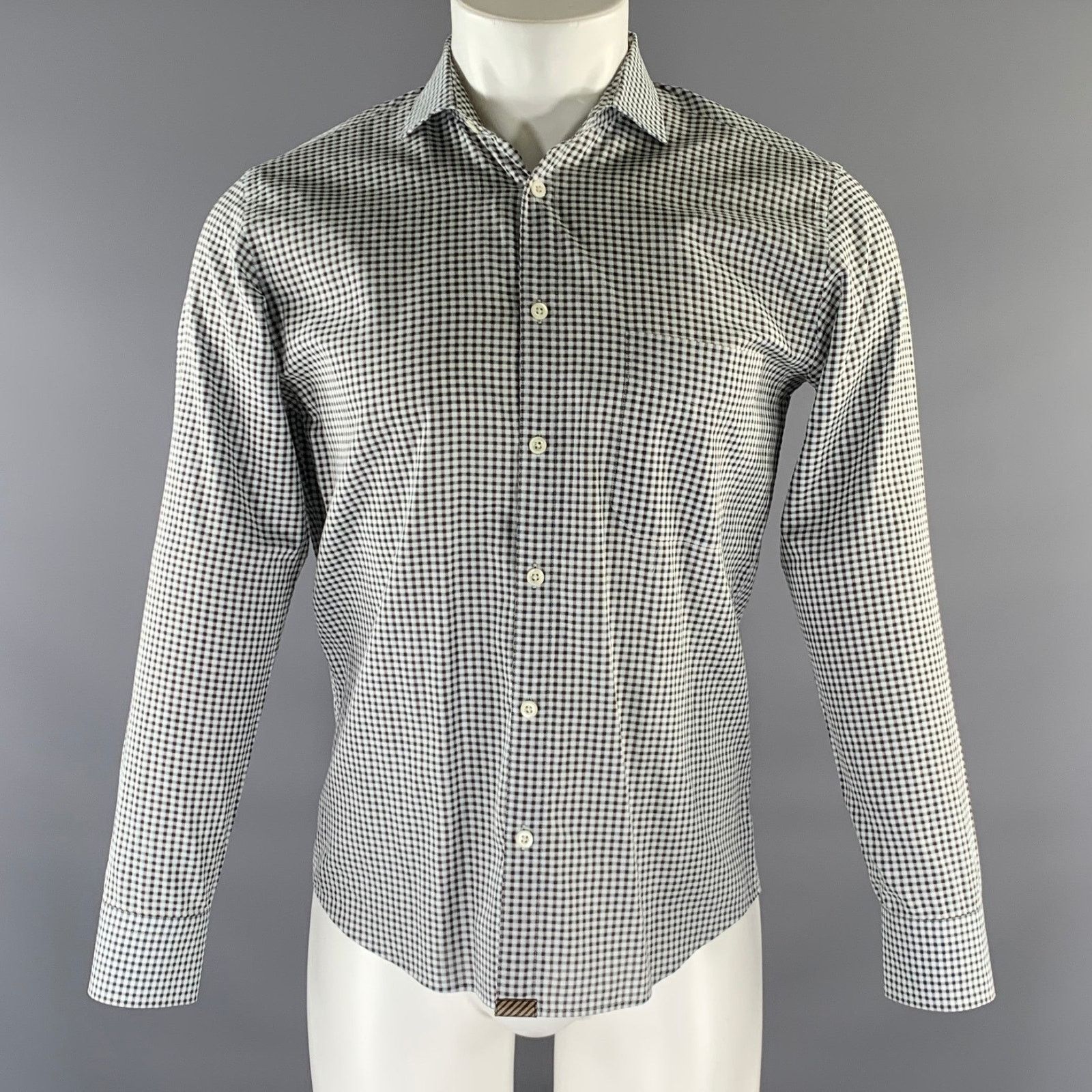 Billy Reid Size S White Multi-Color Checkered Cotton L/S Shirt Size US S / EU 44-46 / 1 - 1 Thumbnail