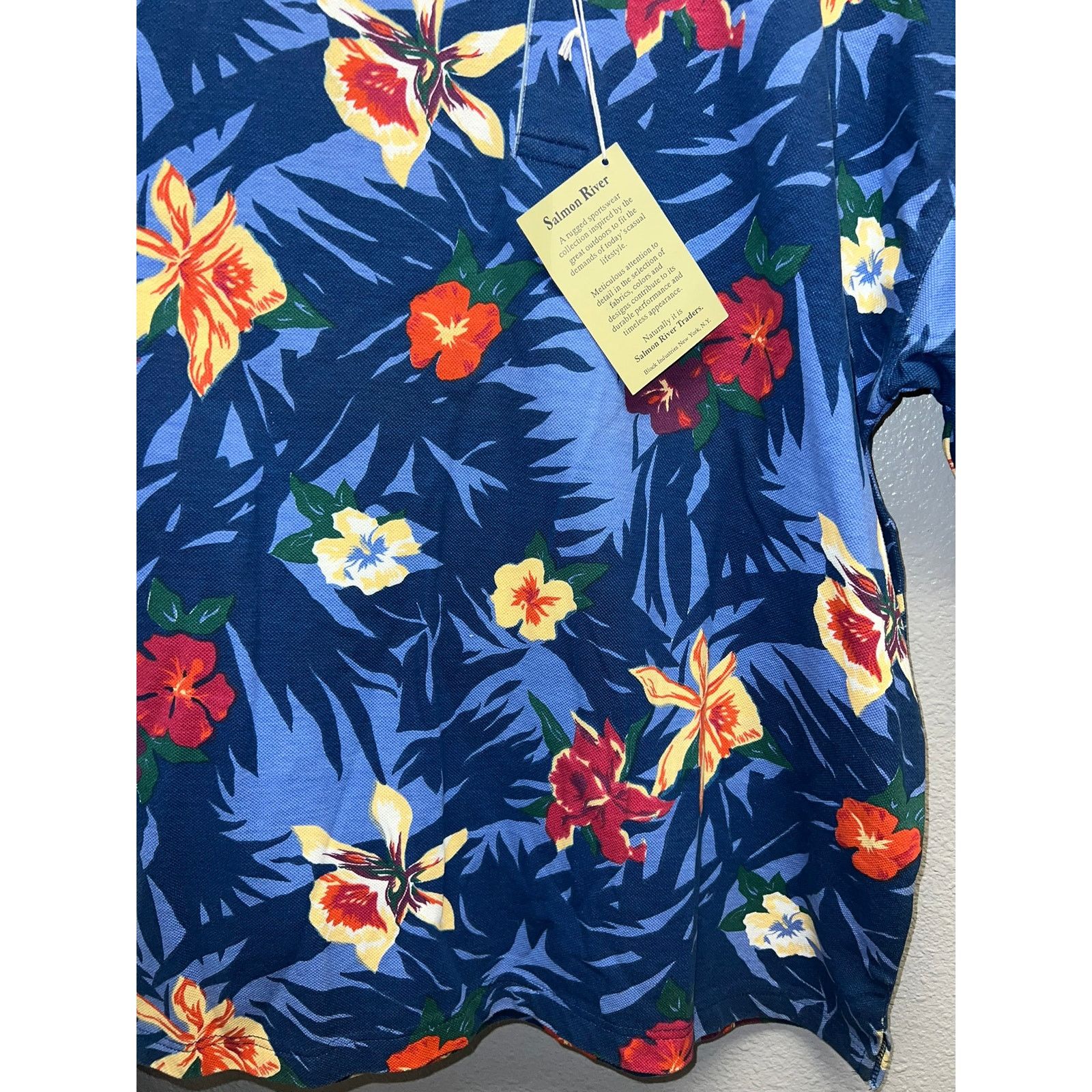 Vintage Vintage Salmon River Polo Shirt Floral Hawaiian NWT Medium Size US M / EU 48-50 / 2 - 4 Thumbnail