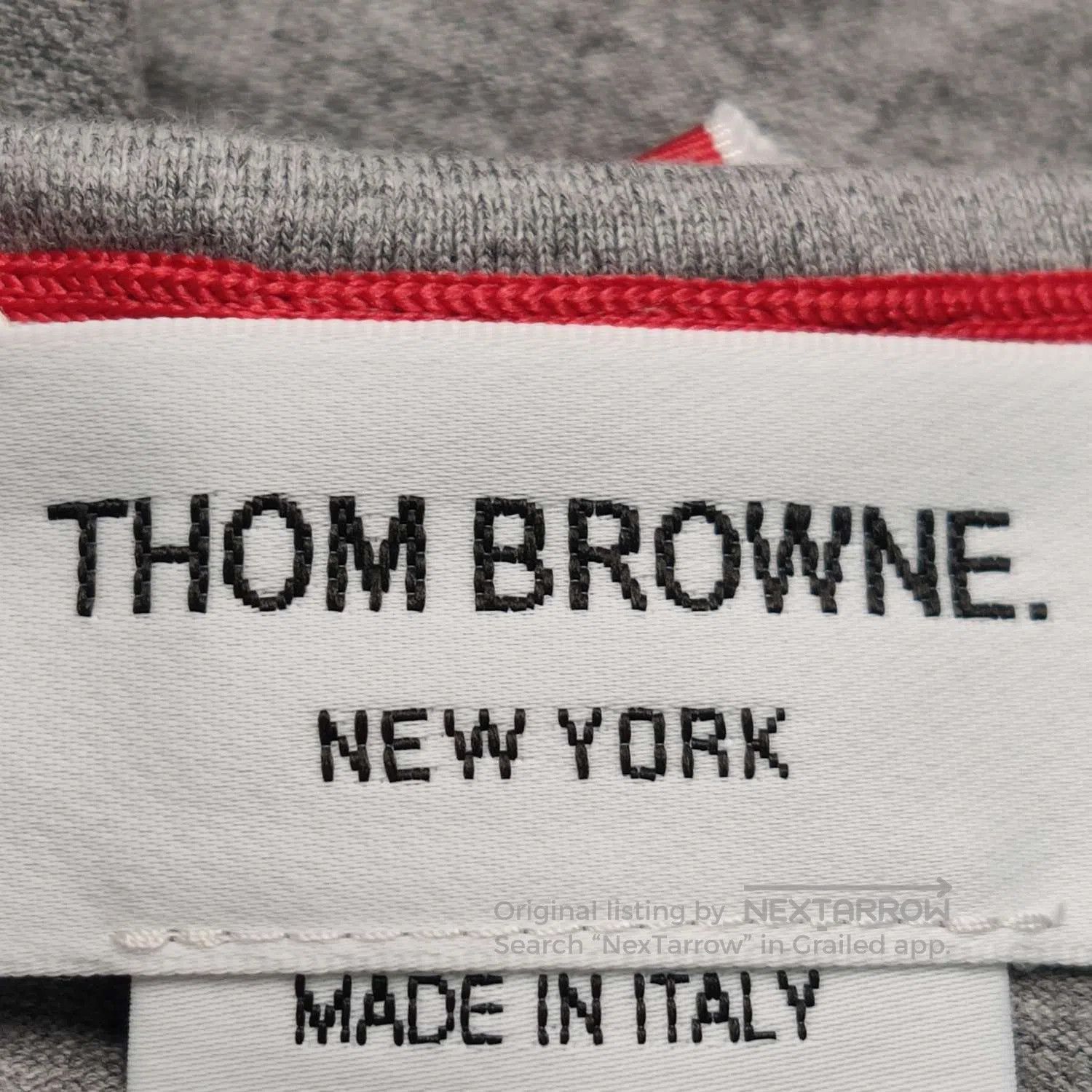 Thom Browne Thom Browne Gray Stripe Pocket Crewneck T. Size US M / EU 48-50 / 2 - 5 Thumbnail