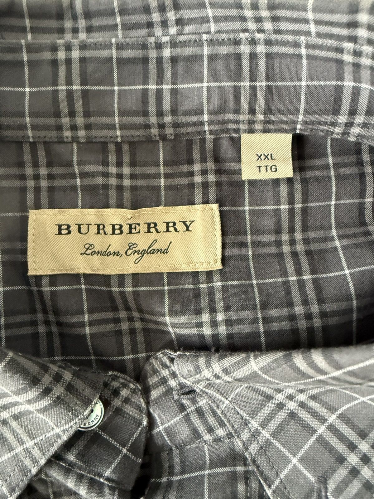 Burberry Classic Plaid Burberry Button Up Size US XXL / EU 58 / 5 - 2 Thumbnail