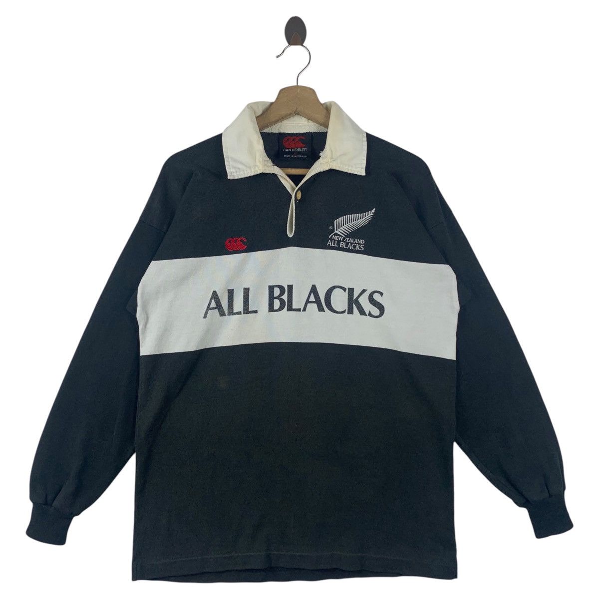 Canterbury of New Zealand × Vintage Vintage CANTERBURY all black long sleeve polo tees Size US M / EU 48-50 / 2 - 1 Thumbnail