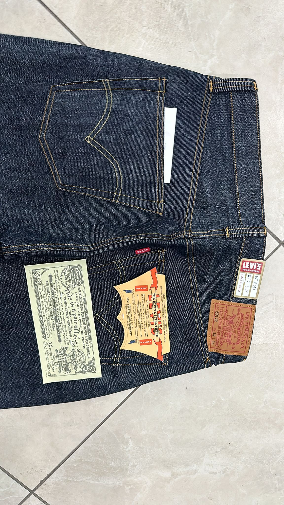 Levi's Vintage Clothing LVC Levi's Vintage Clothing 1947 501XX BigE Selvedge Jeans Size US 34 / EU 50 - 4 Thumbnail