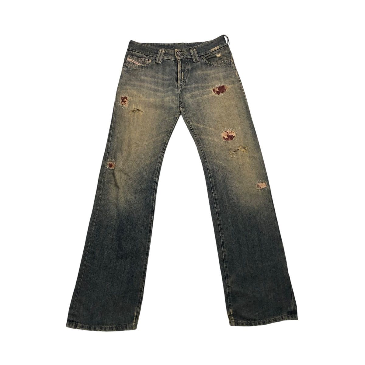 Diesel 🔥DISTRESSED RUSTY DESIGN DIESEL DENIM JEANS PATCHWORK Size US 32 / EU 48 - 1 Thumbnail