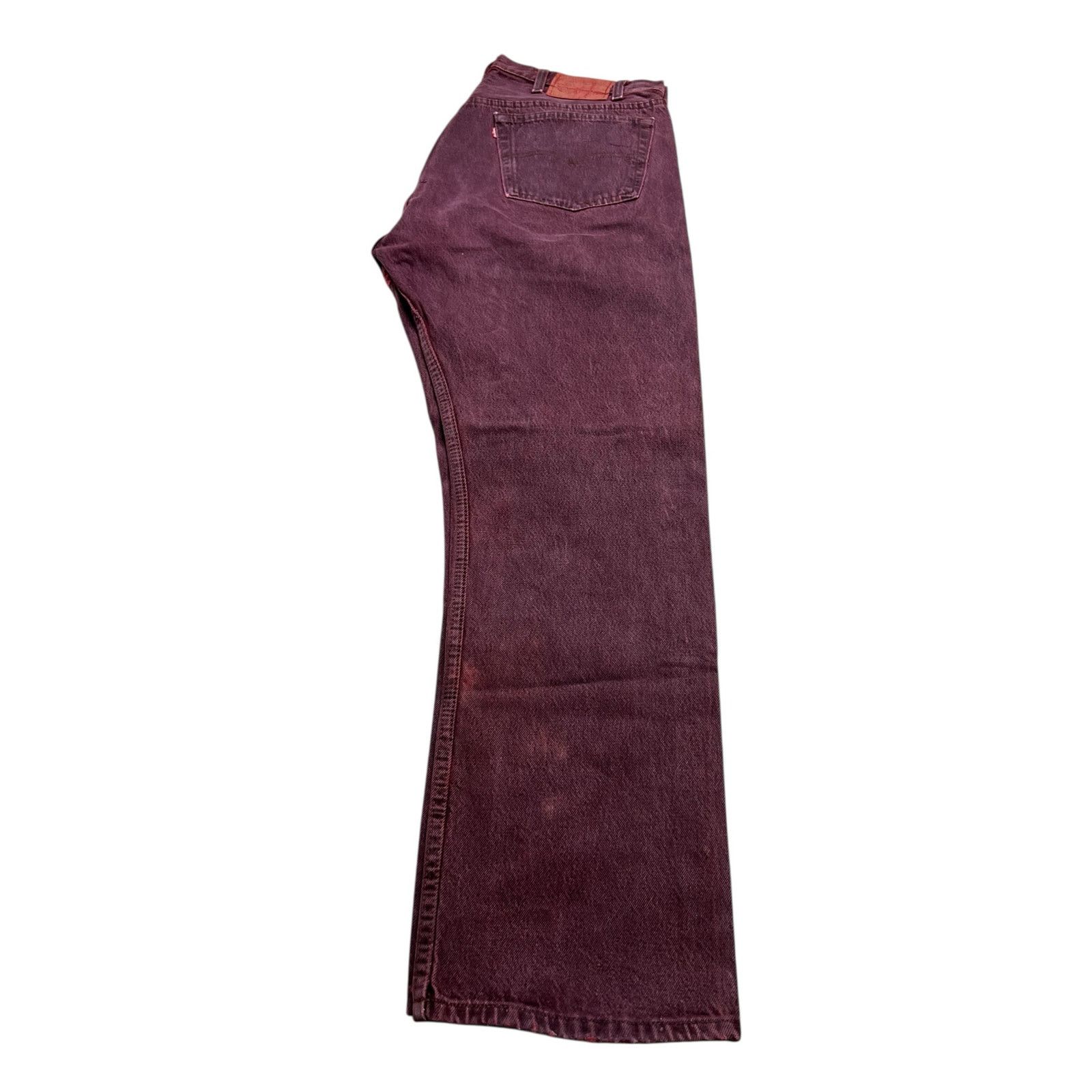 Levi's Vintage 80s Levi’s 501 Red Overdyed Jeans Distressed 38x30 Size US 38 / EU 54 - 13 Thumbnail