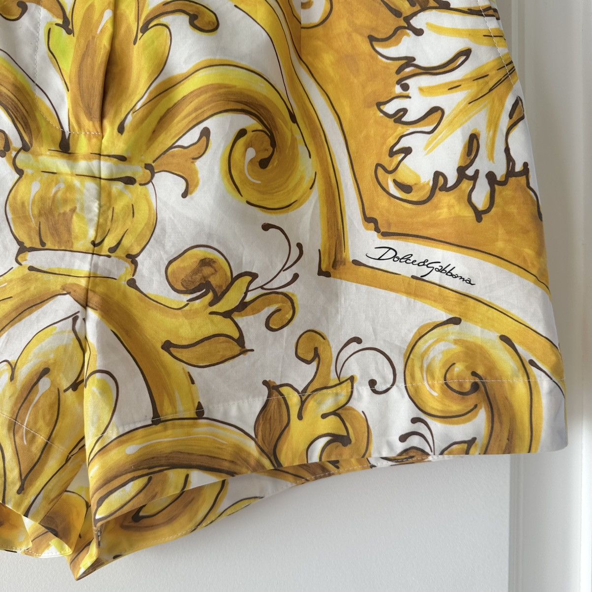 Dolce & Gabbana Dolce & Gabbana Majolica-Printed Poplin Shorts Size 26" / US 2 / IT 38 - 7 Thumbnail