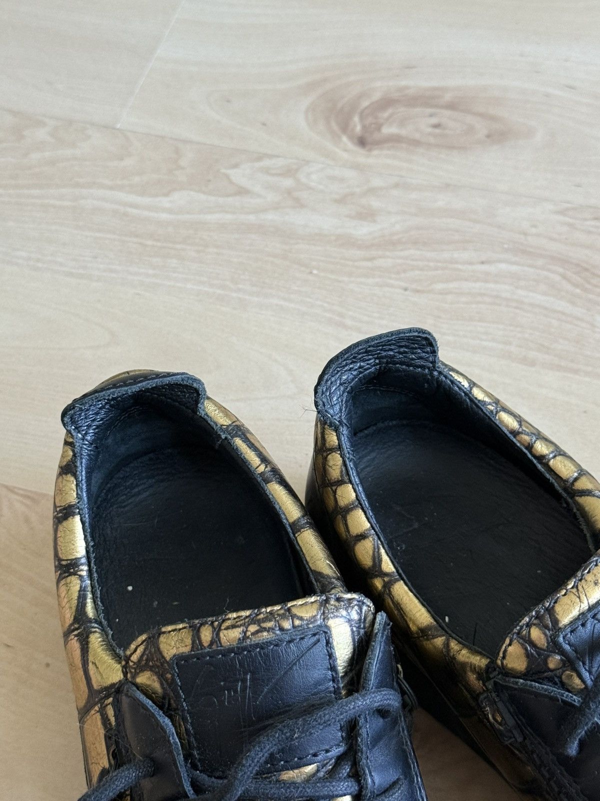 Giuseppe Zanotti Giuseppe Zanotti Frankie low-top leather sneakers gold black Size US 8.5 / EU 41-42 - 10 Thumbnail