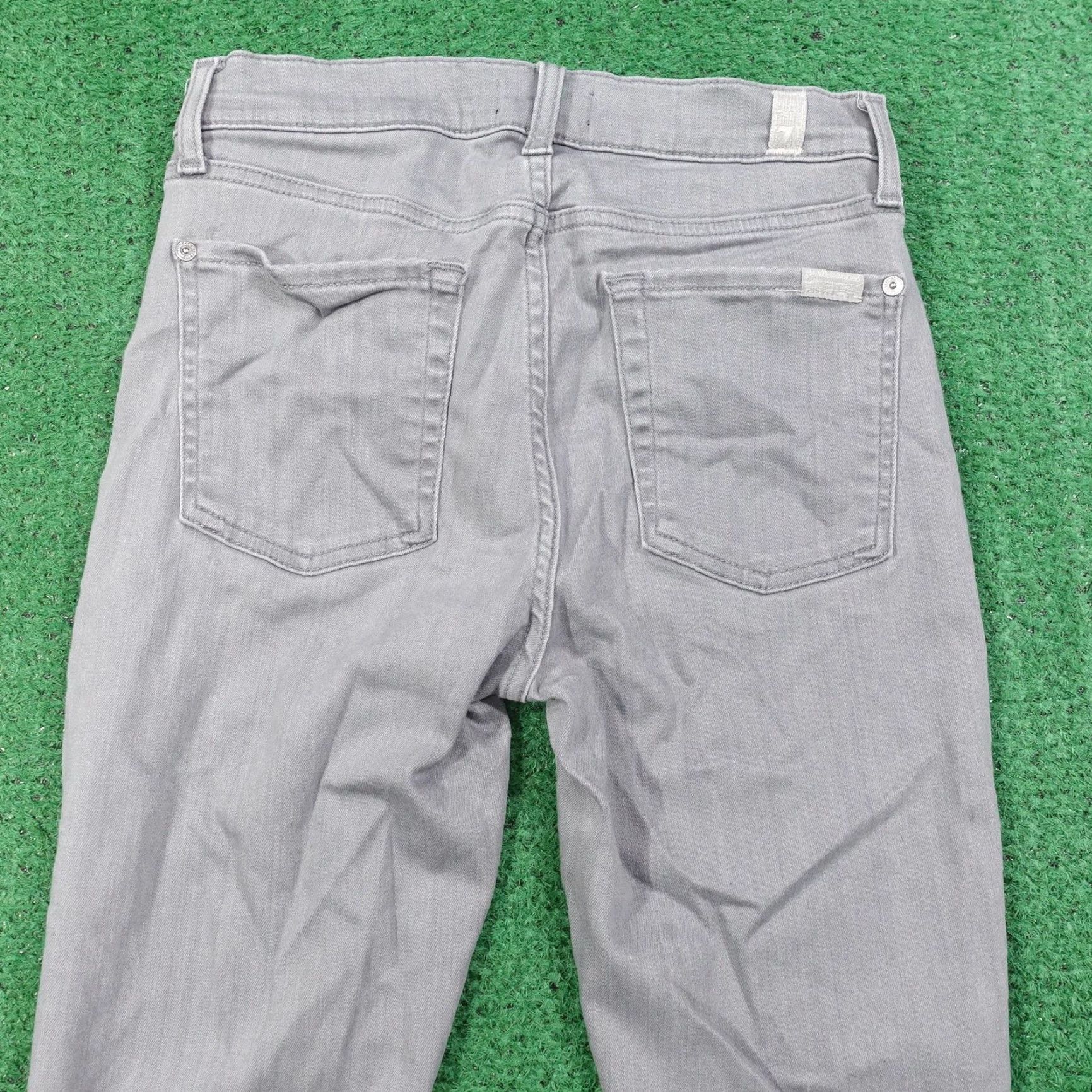 7 For All Mankind 7 For All Mankind Jeans Women 26 Gray Ankle Skinny Stretch Denim Slim Fit Womens Size 26" / US 2 / IT 38 - 5 Thumbnail