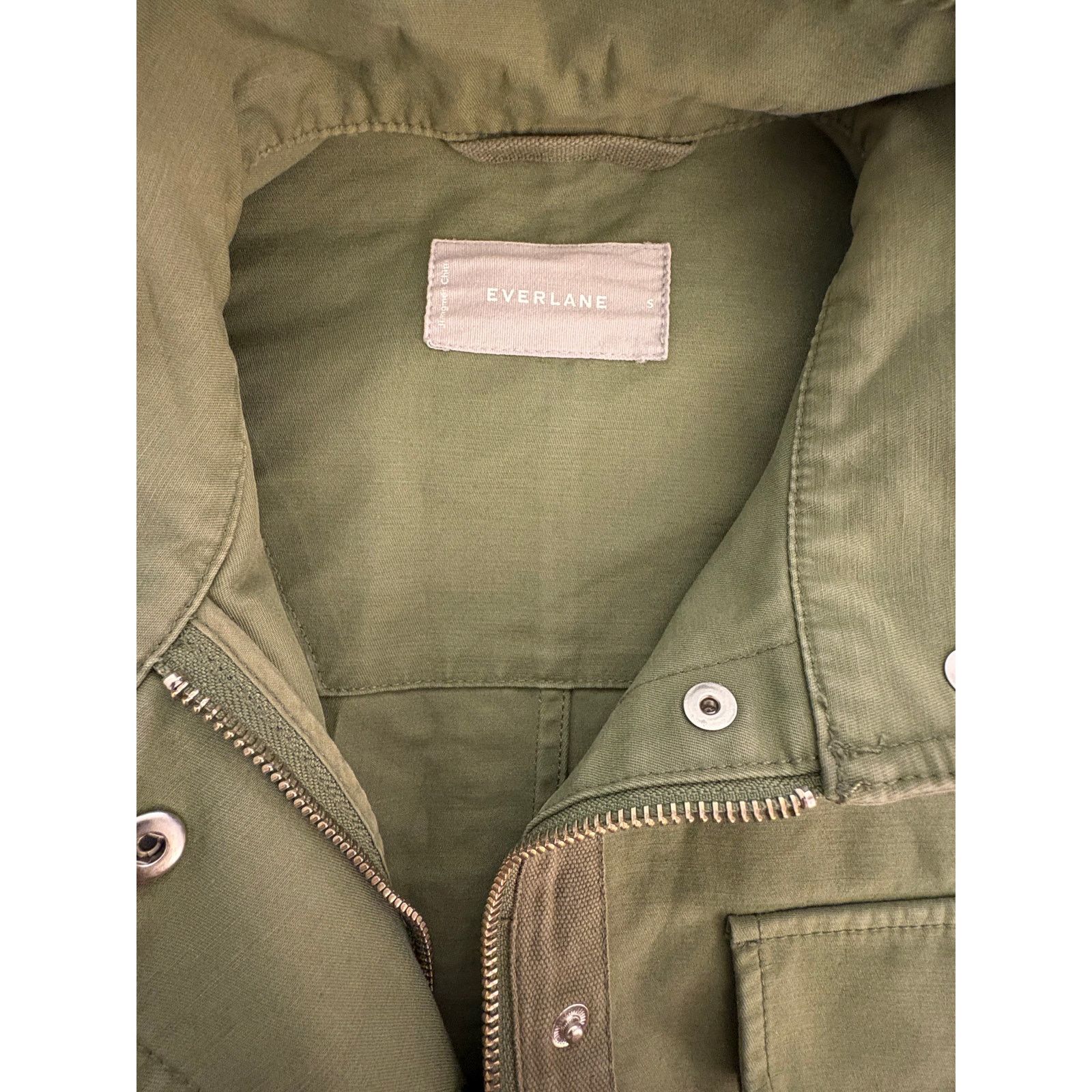 Everlane Everlane Olive Green Cotton Field Jacket Size Medium Size M / US 6-8 / IT 42-44 - 2 Thumbnail