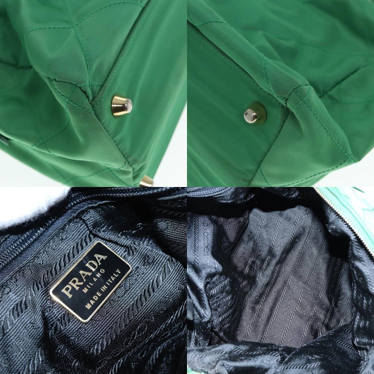 Prada PRADA Hand Bag Nylon Green Gold Size ONE SIZE - 11 Thumbnail